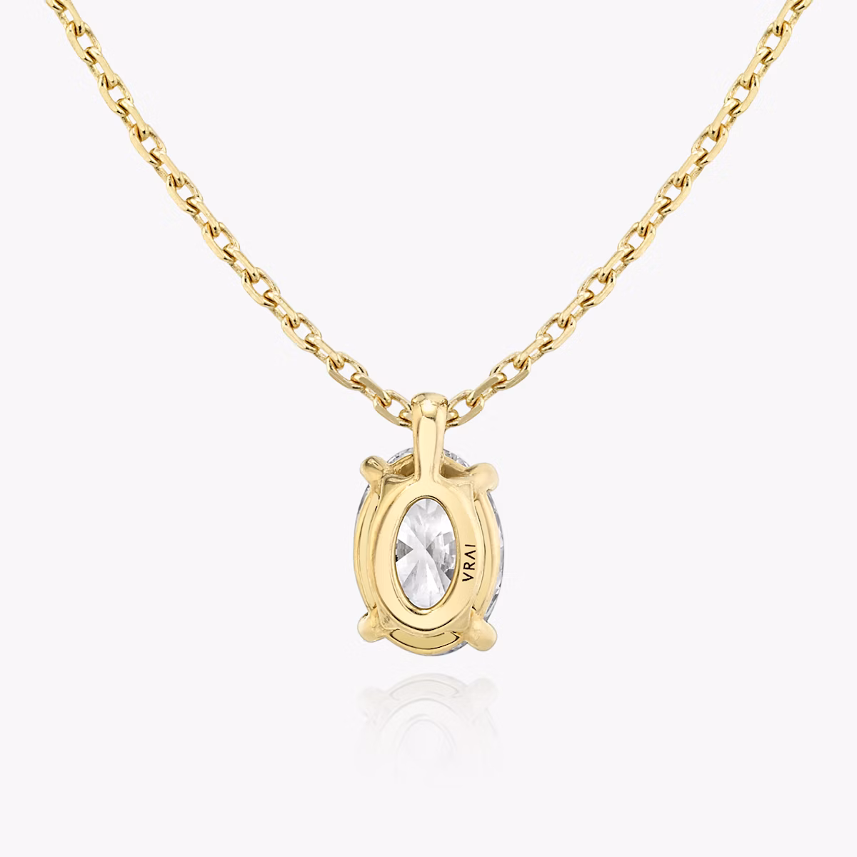 VRAI Solitaire Pendant | Oval | 14k | Yellow Gold | caratWeight: 0.25ct