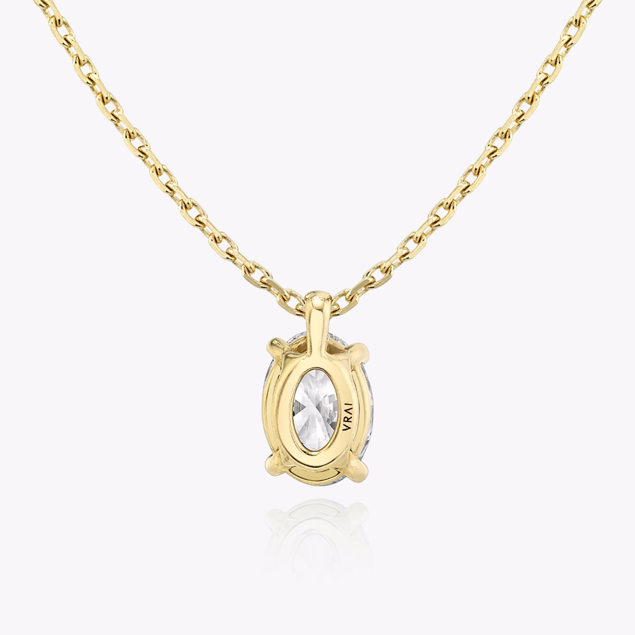 VRAI Solitaire Pendant | Oval | 14k | Yellow Gold | caratWeight: 0.75ct