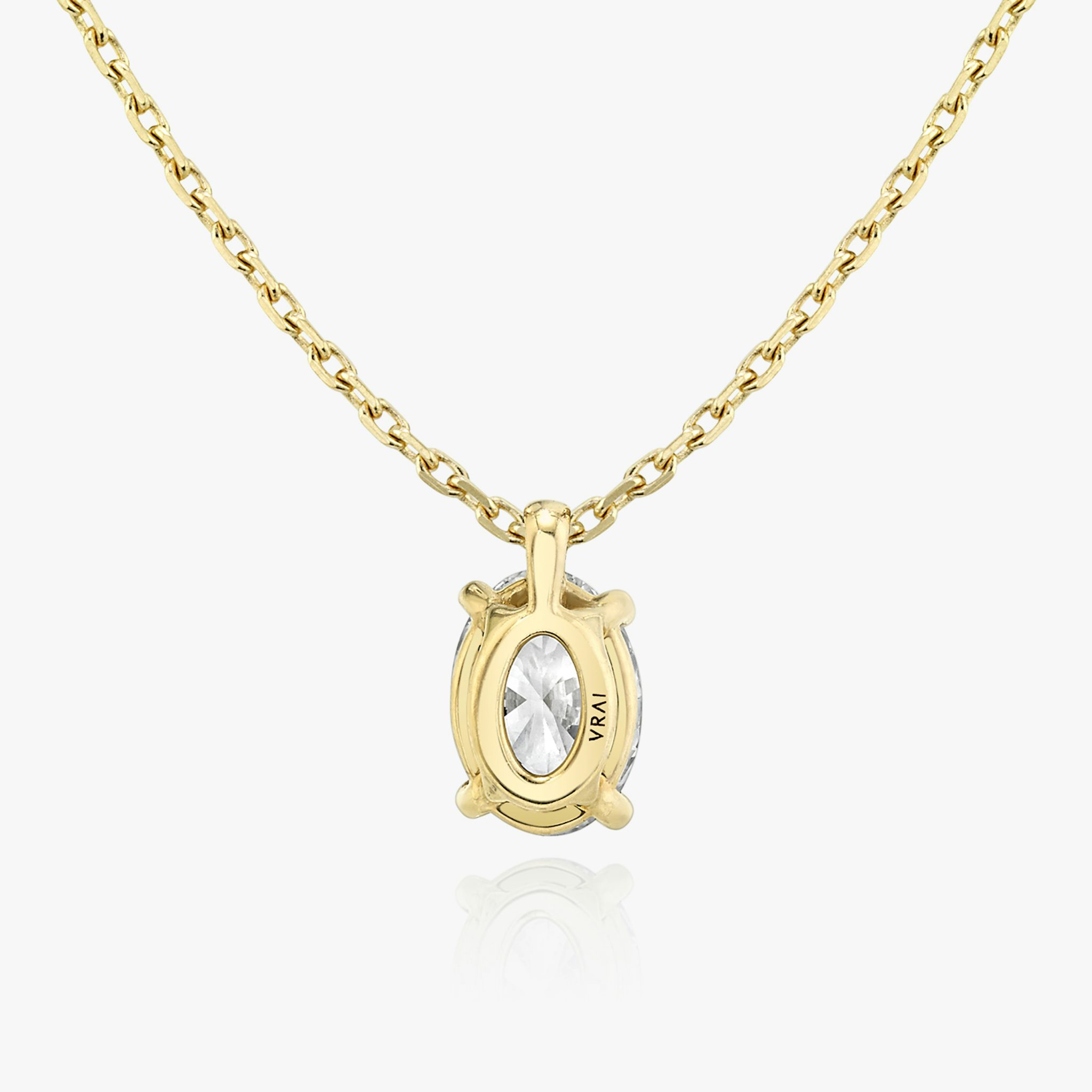 VRAI Solitaire Pendant | Oval | 14k | Yellow Gold | caratWeight: 0.75ct