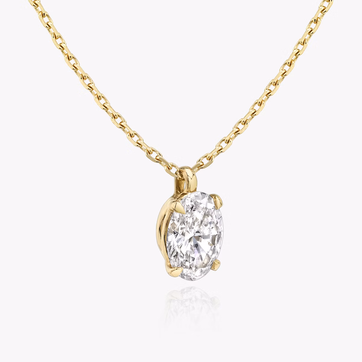 VRAI Solitaire Pendant | Oval | 14k | Yellow Gold | caratWeight: 0.25ct
