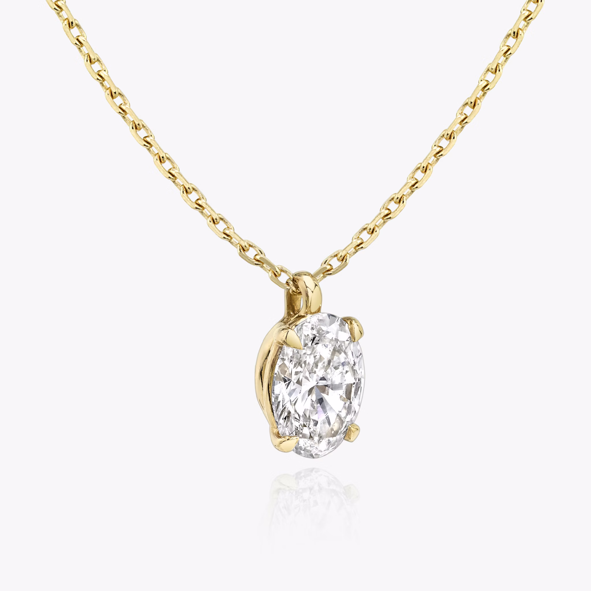 VRAI Solitaire Pendant | Oval | 14k | Yellow Gold | caratWeight: 0.75ct