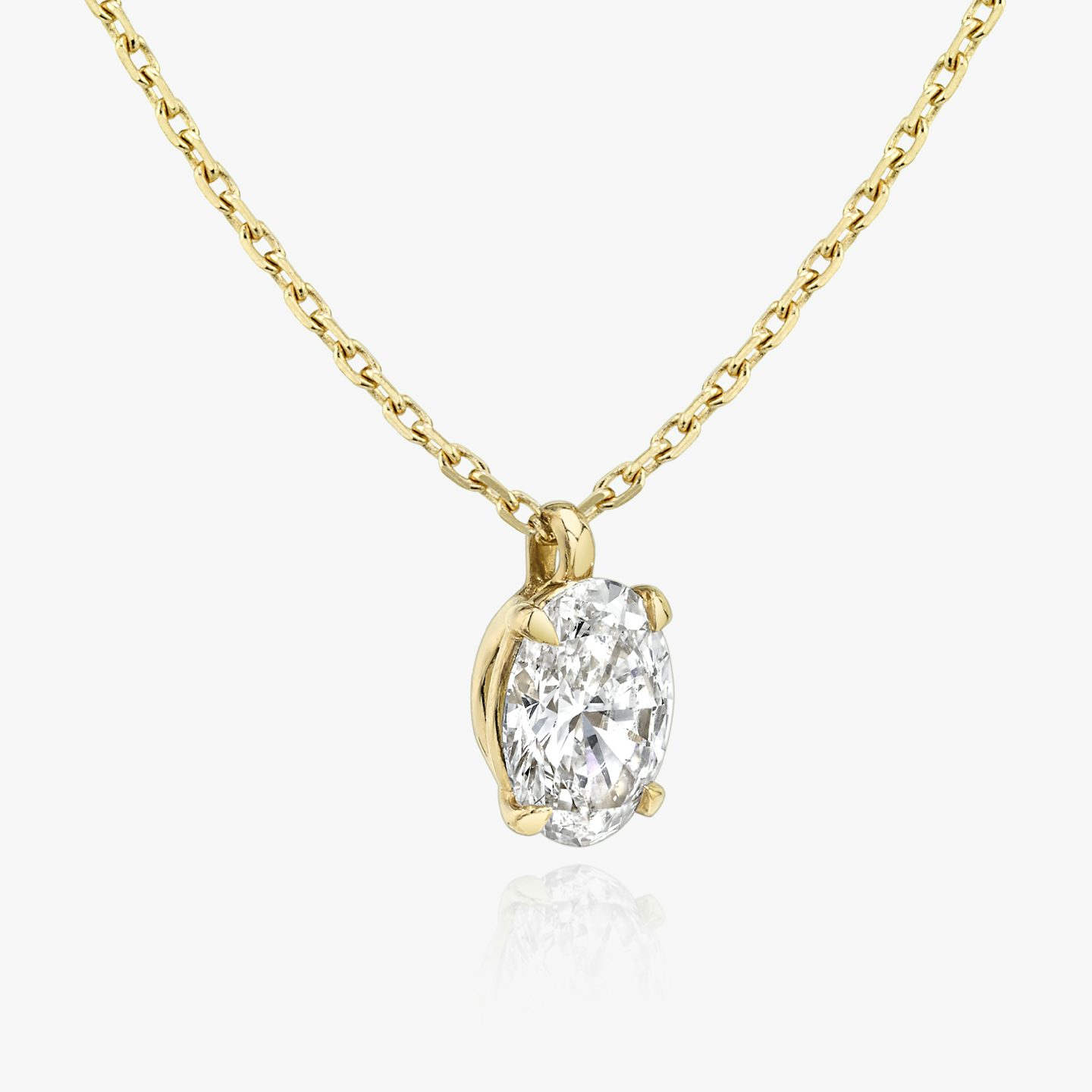 VRAI Solitaire Pendant | Oval | 14k | Yellow Gold | caratWeight: other