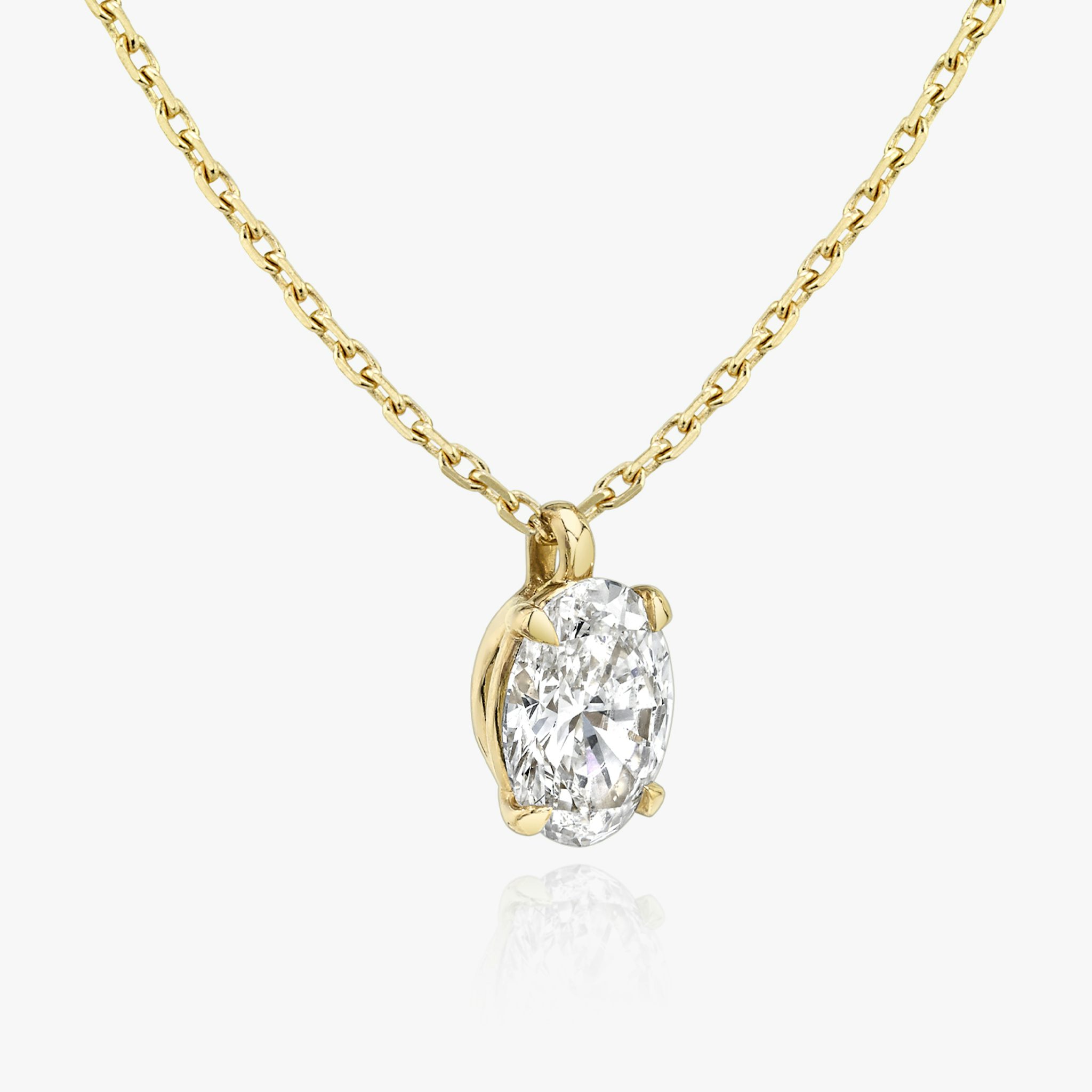 VRAI Solitaire Pendant | Oval | 14k | Yellow Gold | caratWeight: 0.75ct