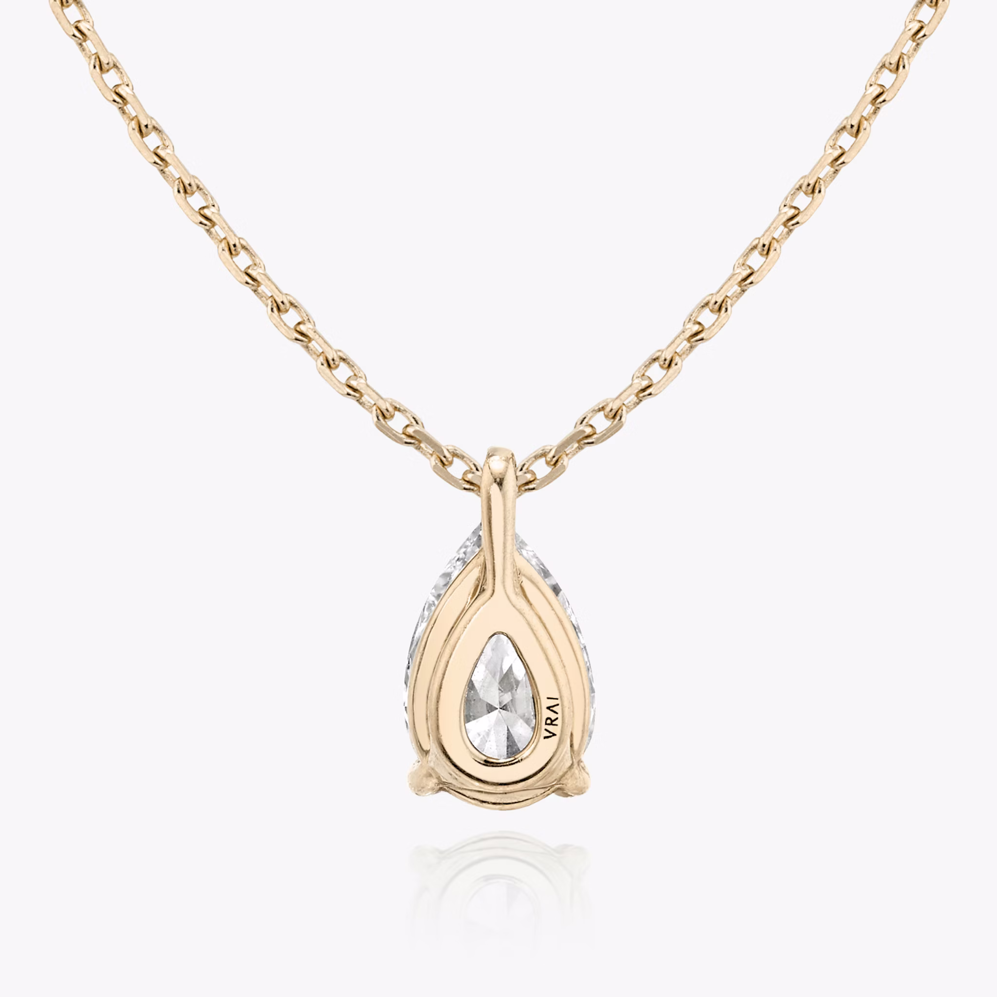 VRAI Solitaire Pendant | Pear | 14k | Rose Gold | caratWeight: 0.25ct