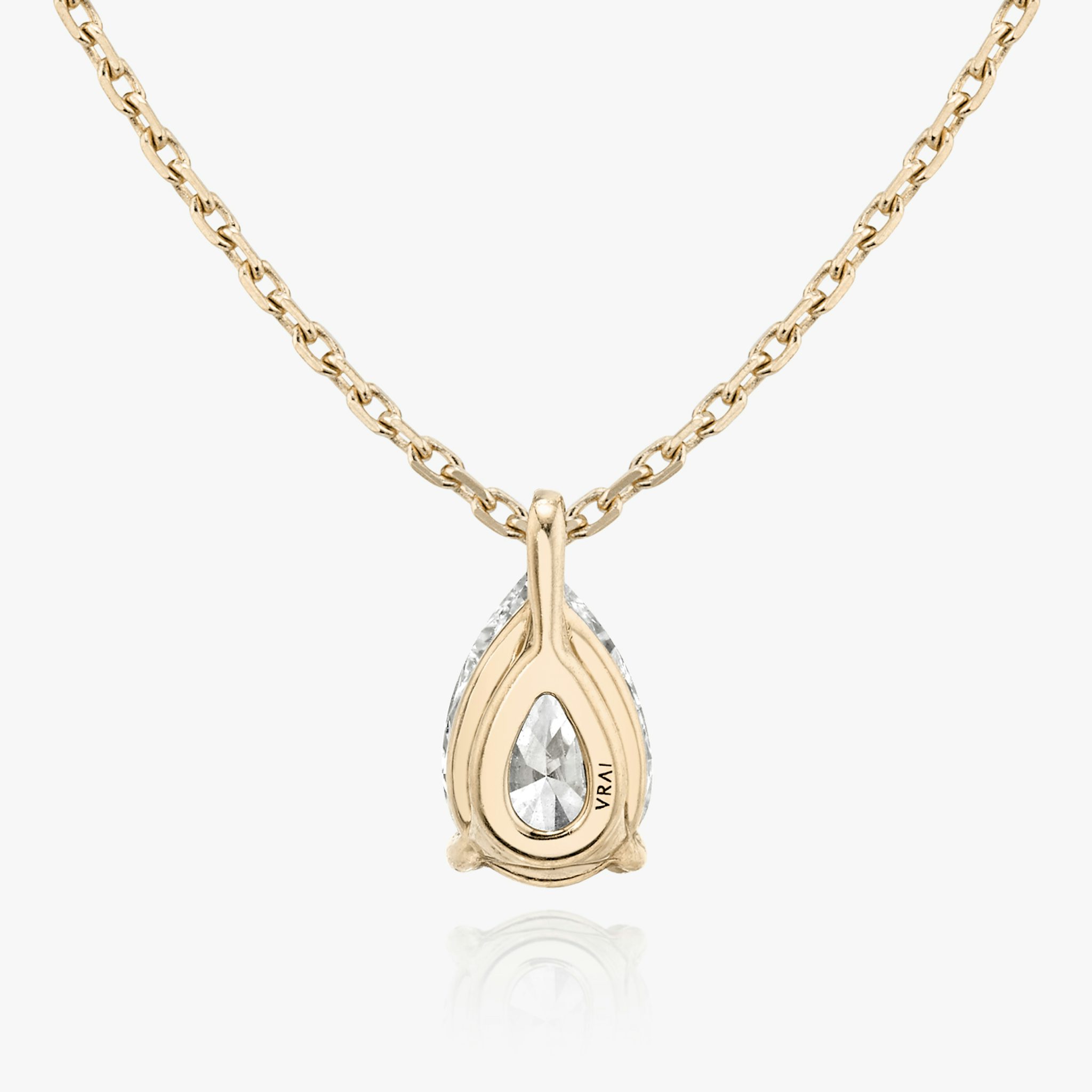 VRAI Solitaire Pendant | Pear | 14k | Rose Gold | caratWeight: 0.25ct