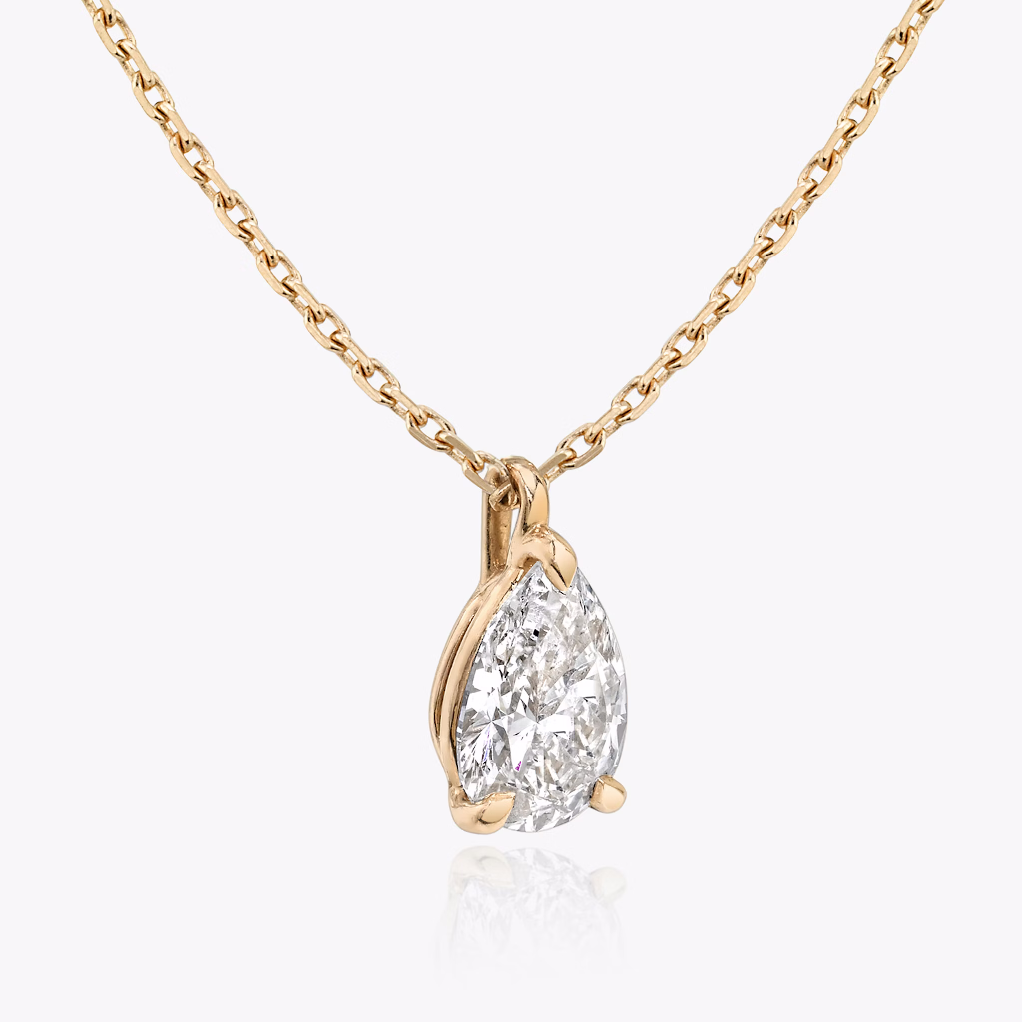 VRAI Solitaire Pendant | Pear | 14k | Rose Gold | caratWeight: 0.25ct