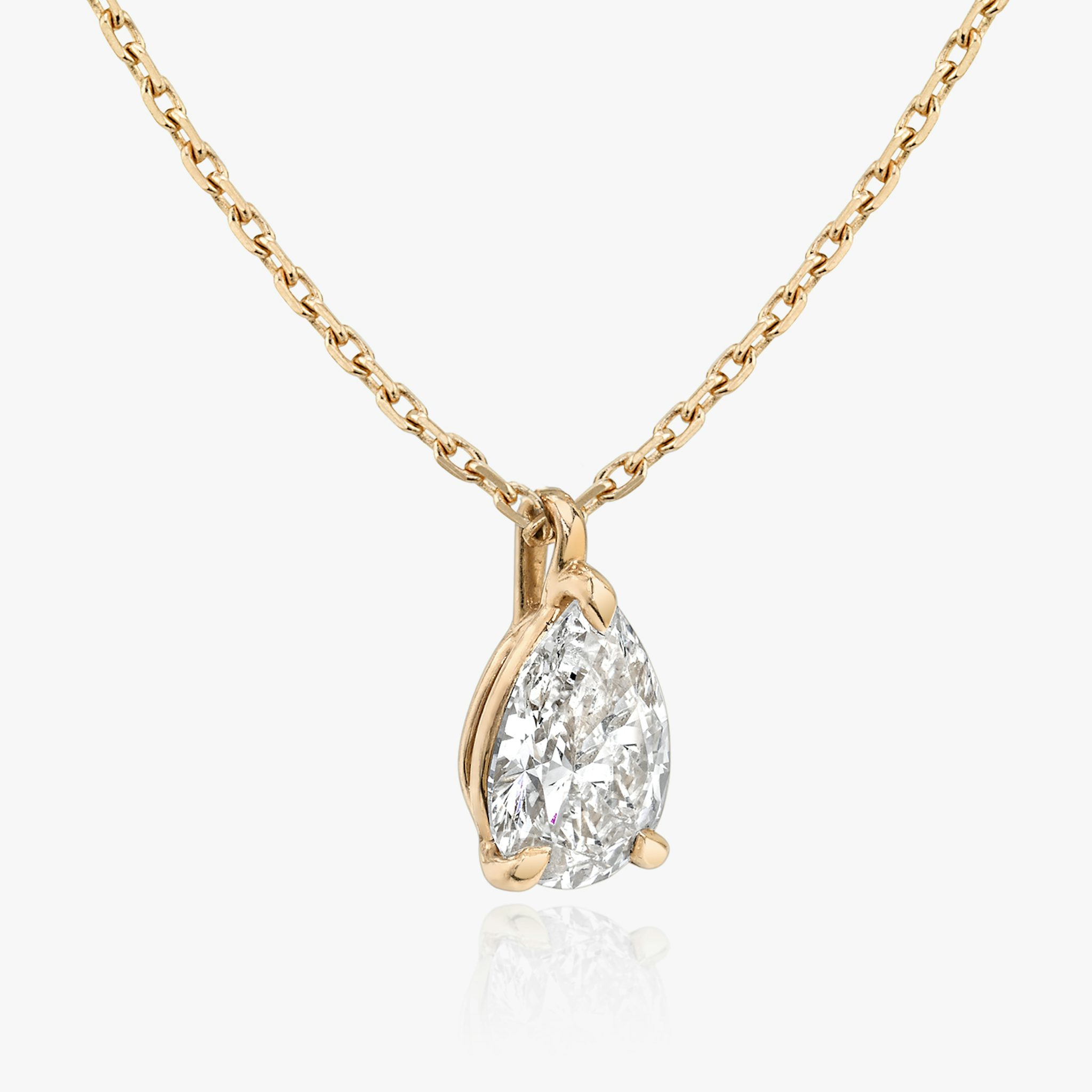 VRAI Solitaire Pendant | Pear | 14k | Rose Gold | caratWeight: 0.25ct