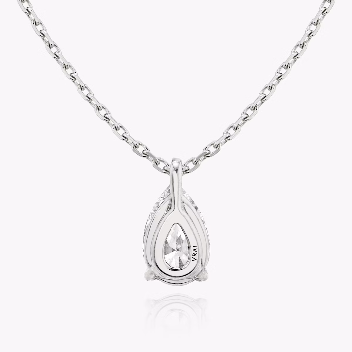 VRAI Solitaire Pendant | Pear | 14k | White Gold | caratWeight: 0.25ct