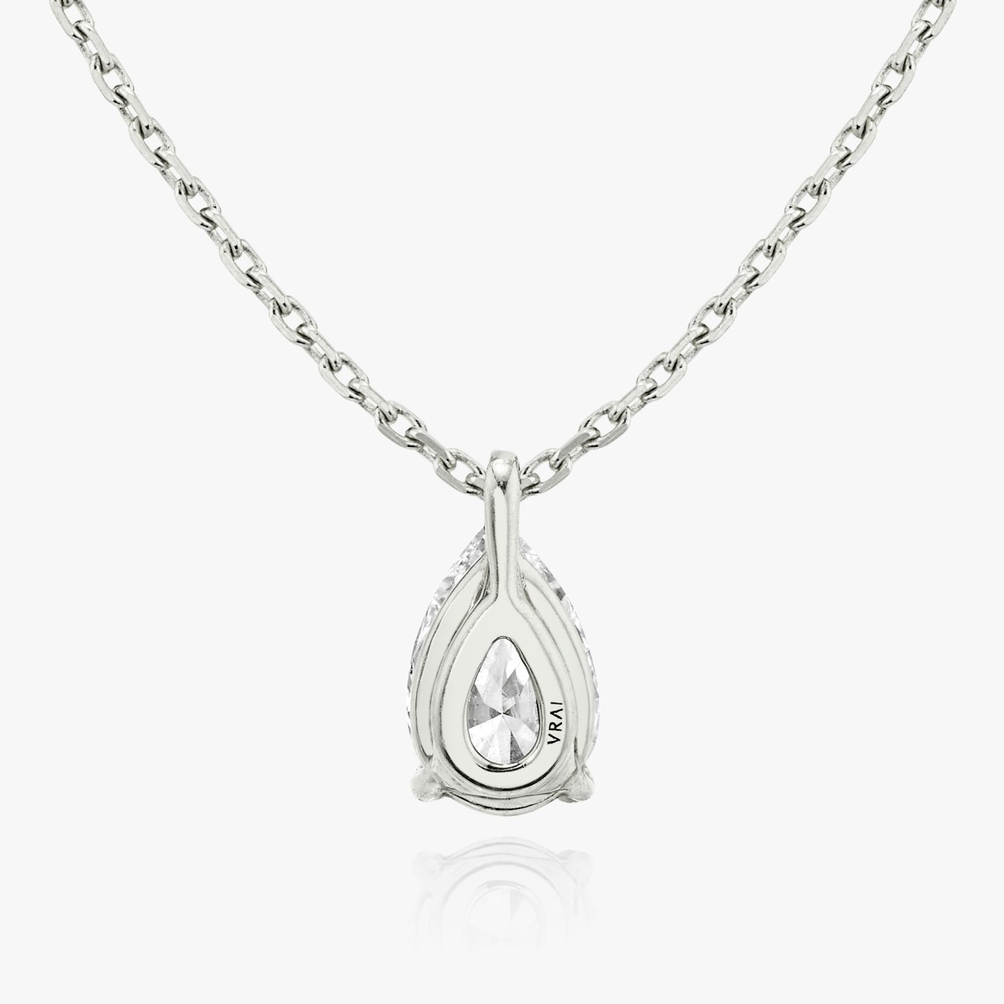 VRAI Solitaire Pendant | Pear | 14k | White Gold | caratWeight: 0.50ct