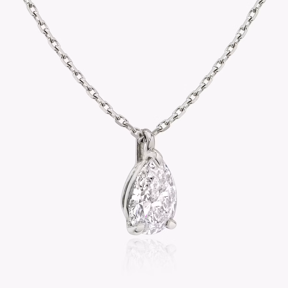 VRAI Solitaire Pendant | Pear | 14k | White Gold | caratWeight: 0.25ct