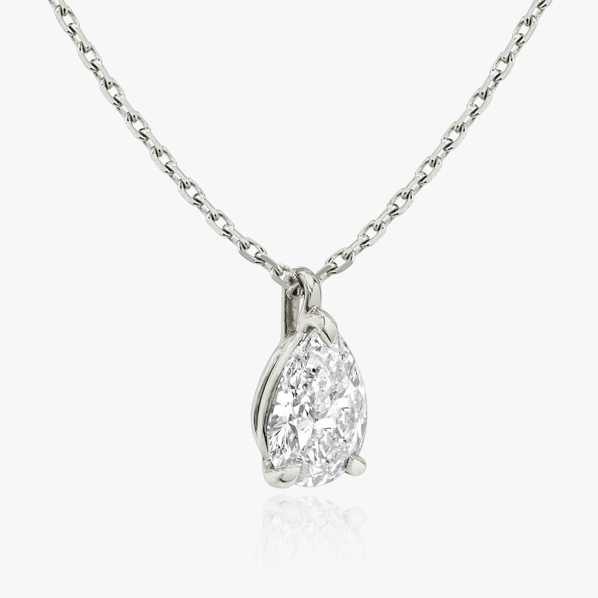 VRAI Solitaire Pendant | Pear | 14k | White Gold | caratWeight: 1.0ct