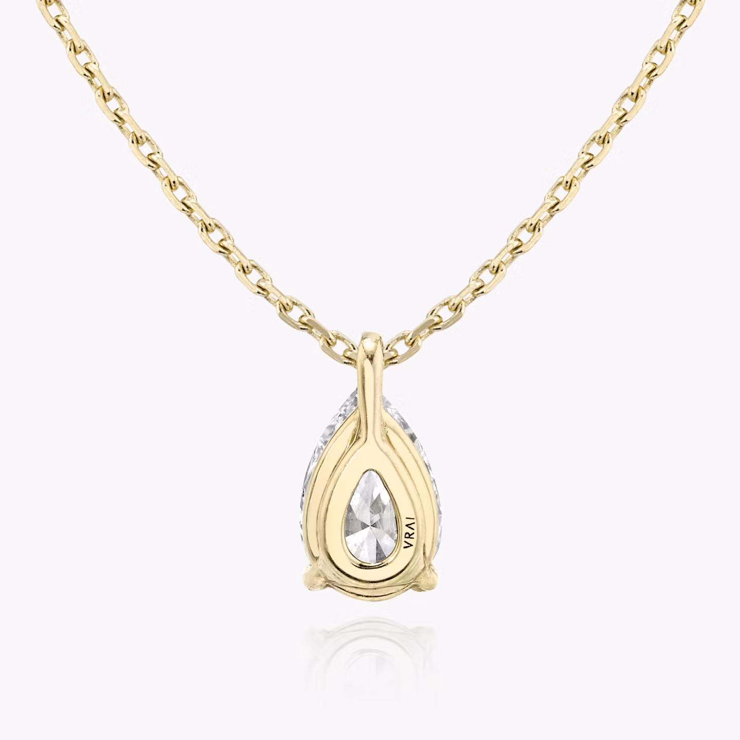 VRAI Solitaire Pendant | Pear | 14k | Yellow Gold | caratWeight: 0.25ct