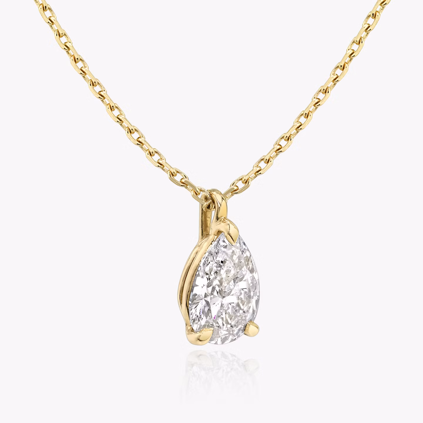 VRAI Solitaire Pendant | Pear | 14k | Yellow Gold | caratWeight: 0.25ct