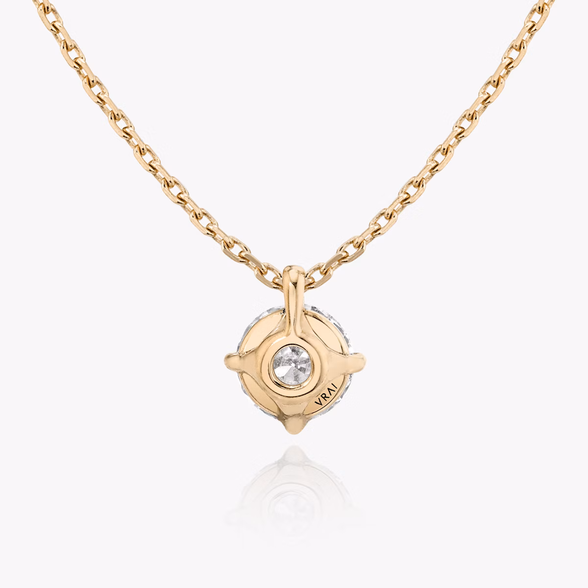 VRAI Solitaire Pendant | Round Brilliant | 14k | Rose Gold | diamondColor: near-colorless | caratWeight: 2ct