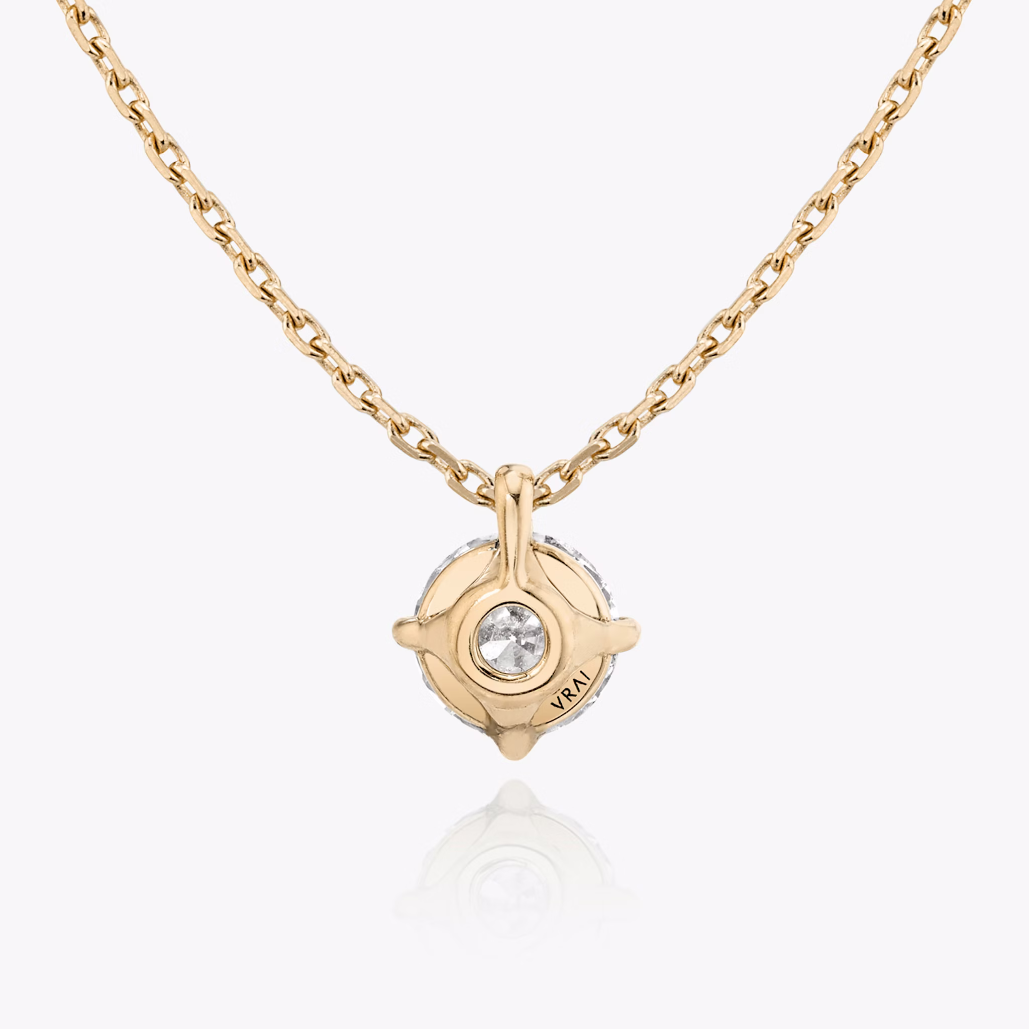 VRAI Solitaire Pendant | Round Brilliant | 14k | Rose Gold | diamondColor: near-colorless | caratWeight: 0.25ct