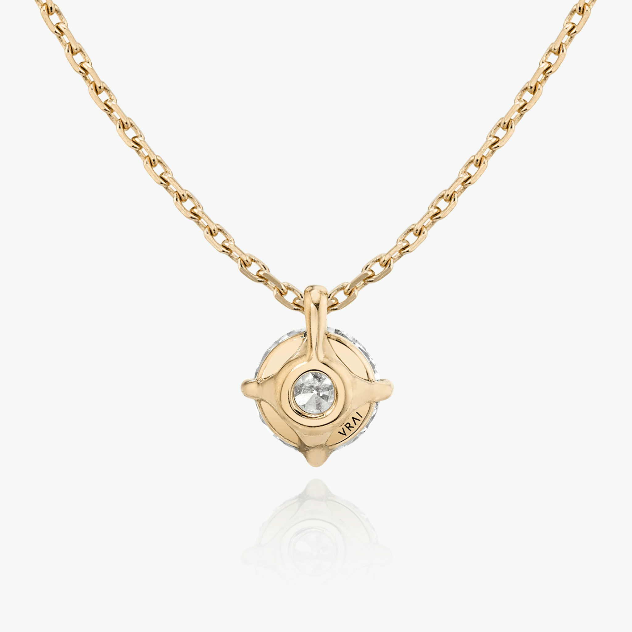 VRAI Solitaire Pendant | Round Brilliant | 14k | Rose Gold | diamondColor: near-colorless | caratWeight: 0.25ct