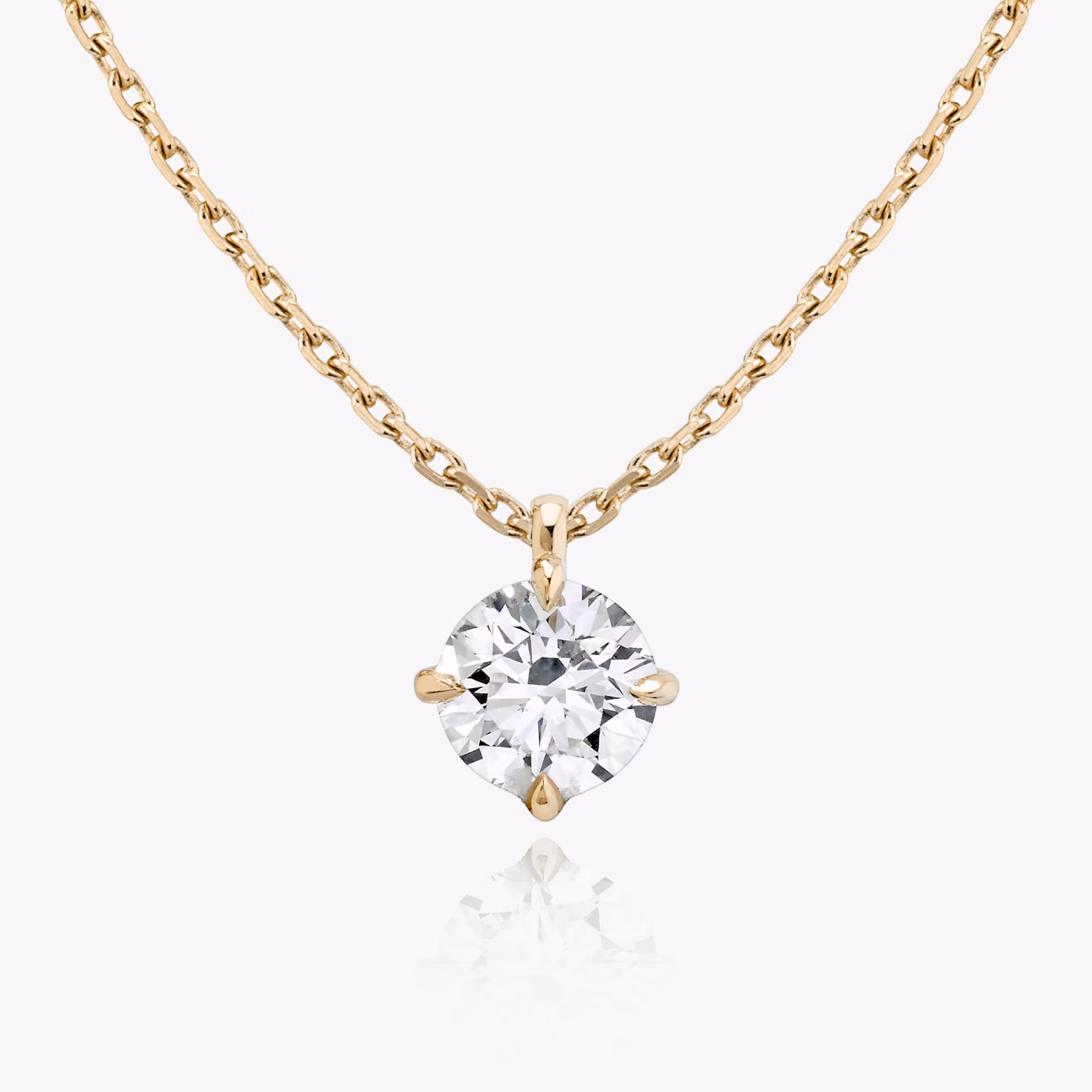 VRAI Solitaire Pendant | Round Brilliant | 14k | Rose Gold | diamondColor: near-colorless | caratWeight: 0.25ct