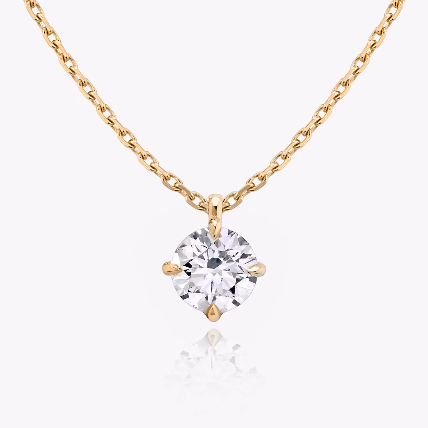 VRAI Solitaire Pendant Round Brilliant | Rose Gold
