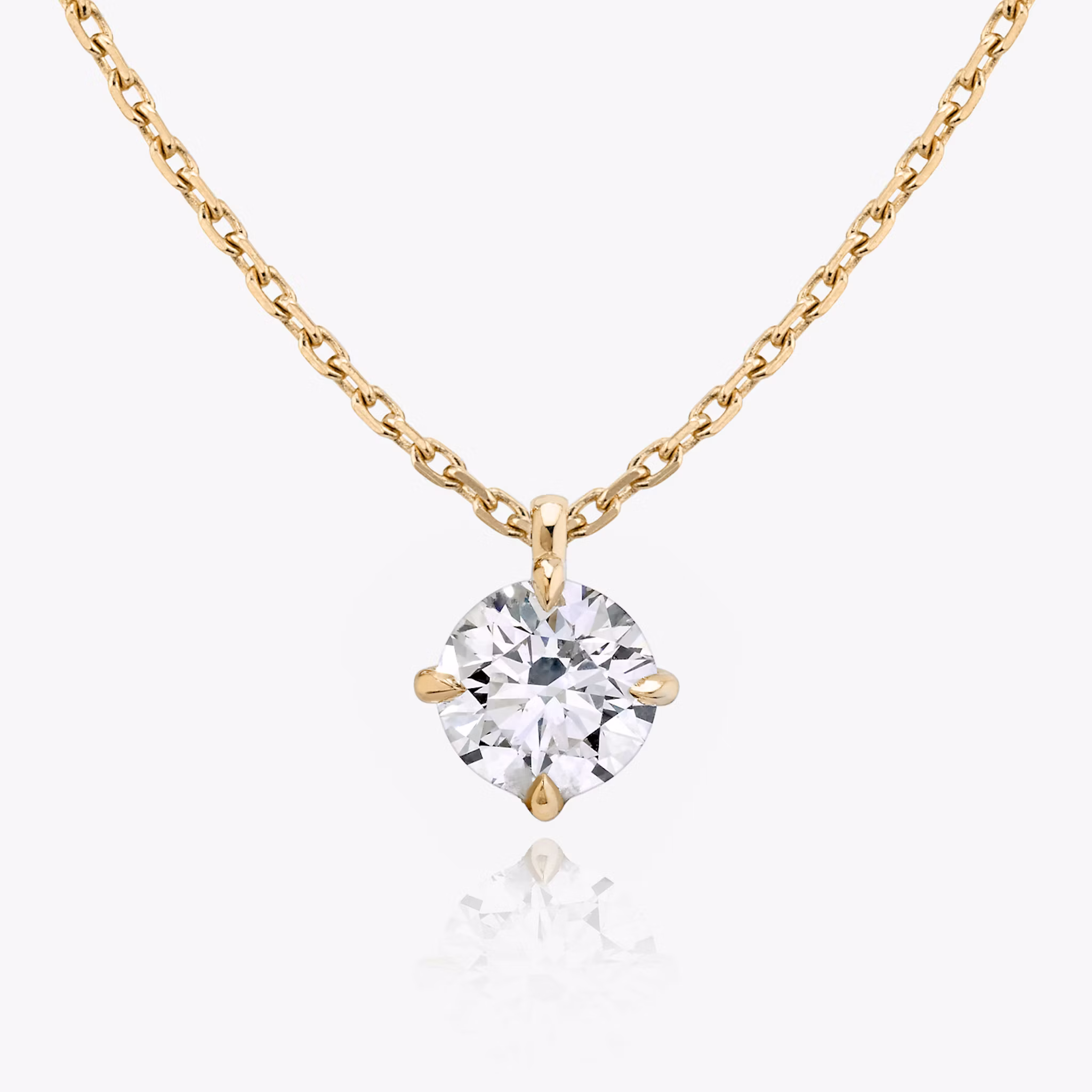VRAI Solitaire Pendant Round Brilliant | Rose Gold