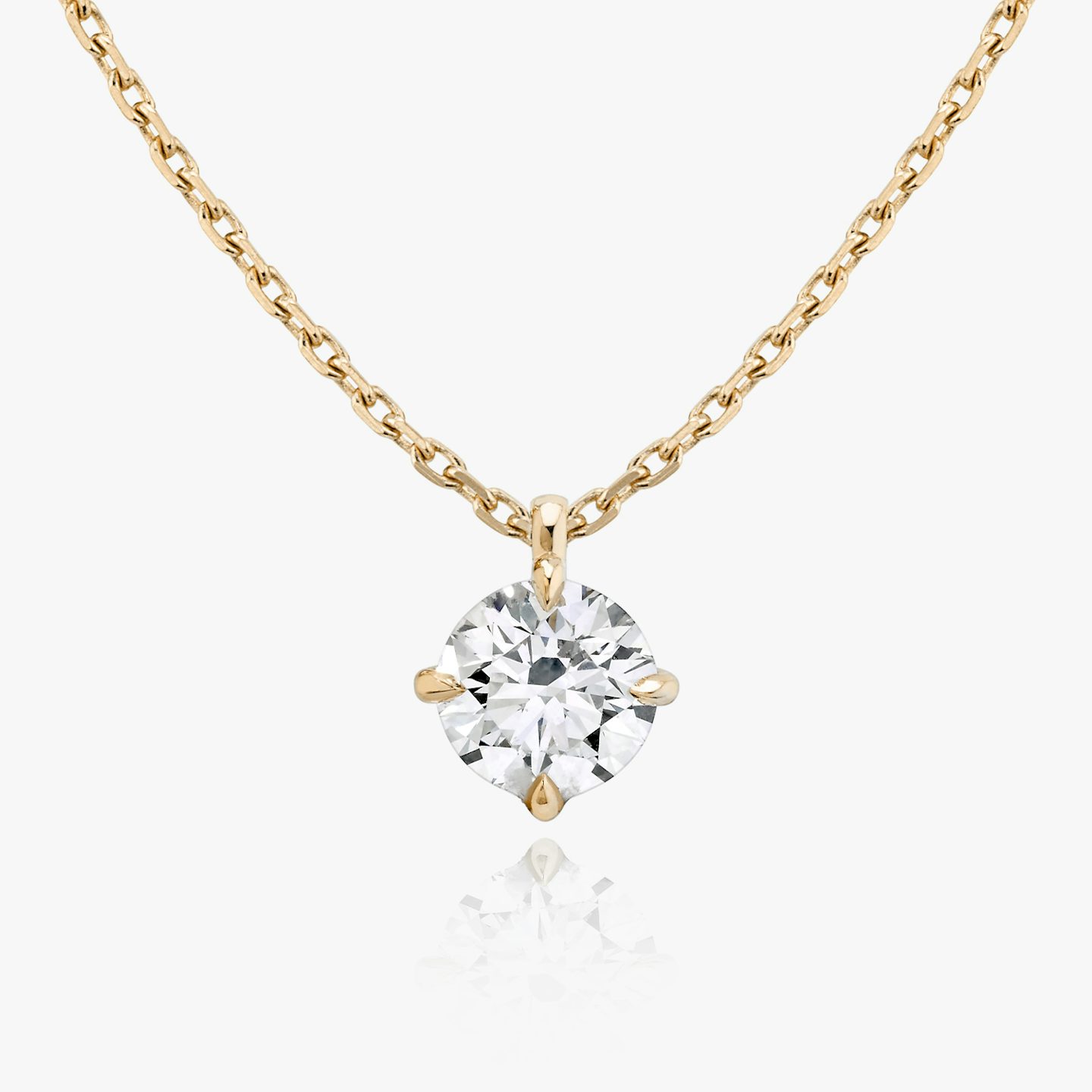 VRAI Solitaire Pendant | Round Brilliant | 14k | Rose Gold | diamondColor: near-colorless | caratWeight: 1.0ct
