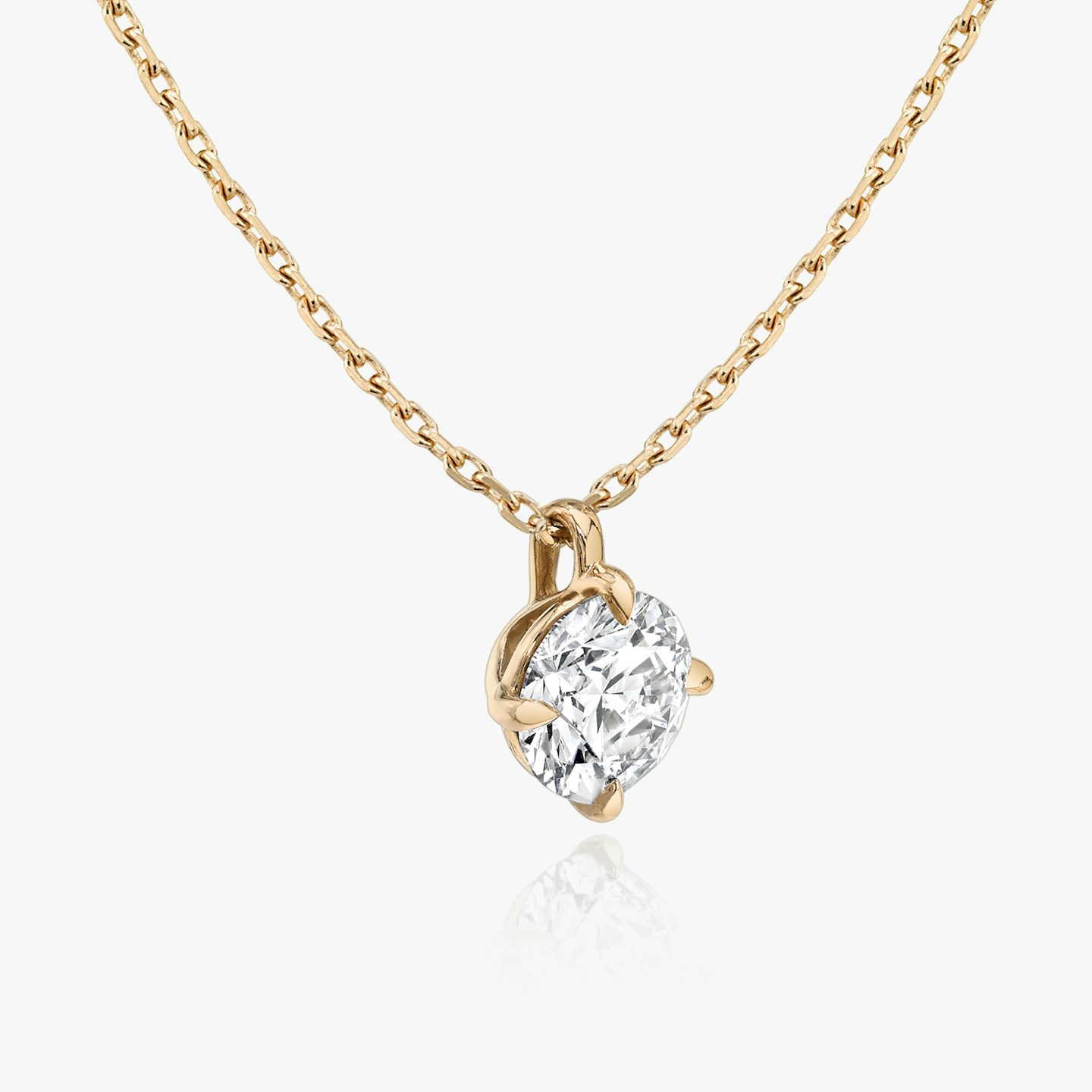 VRAI Solitaire Pendant | Round Brilliant | 14k | Rose Gold | diamondColor: near-colorless | caratWeight: 1.0ct