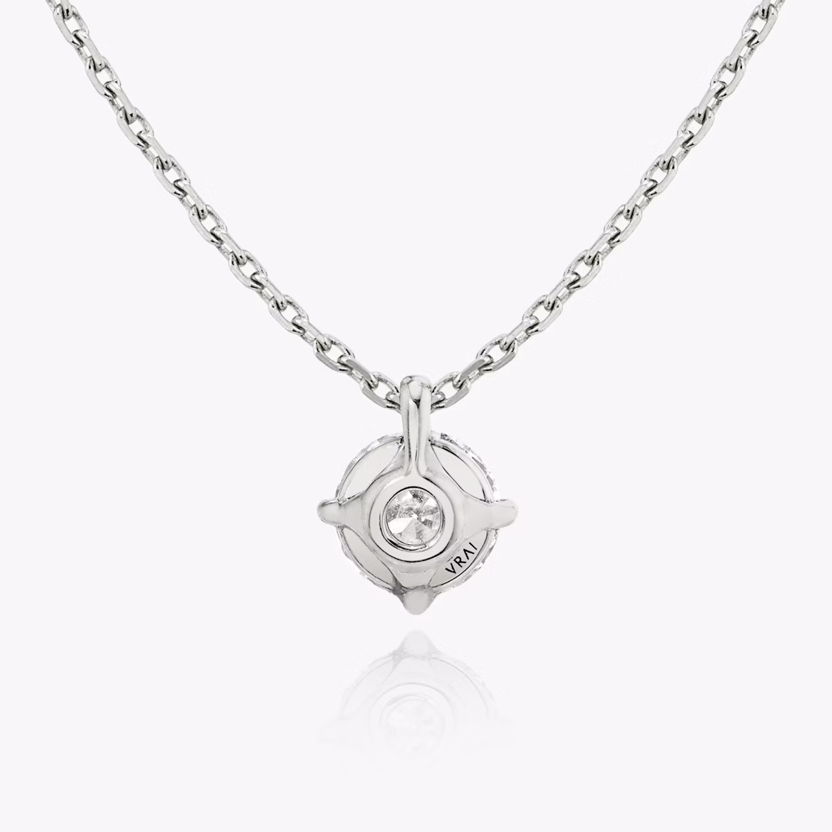 VRAI Solitaire Pendant | Round Brilliant | 14k | White Gold | diamondColor: colorless | caratWeight: 2ct