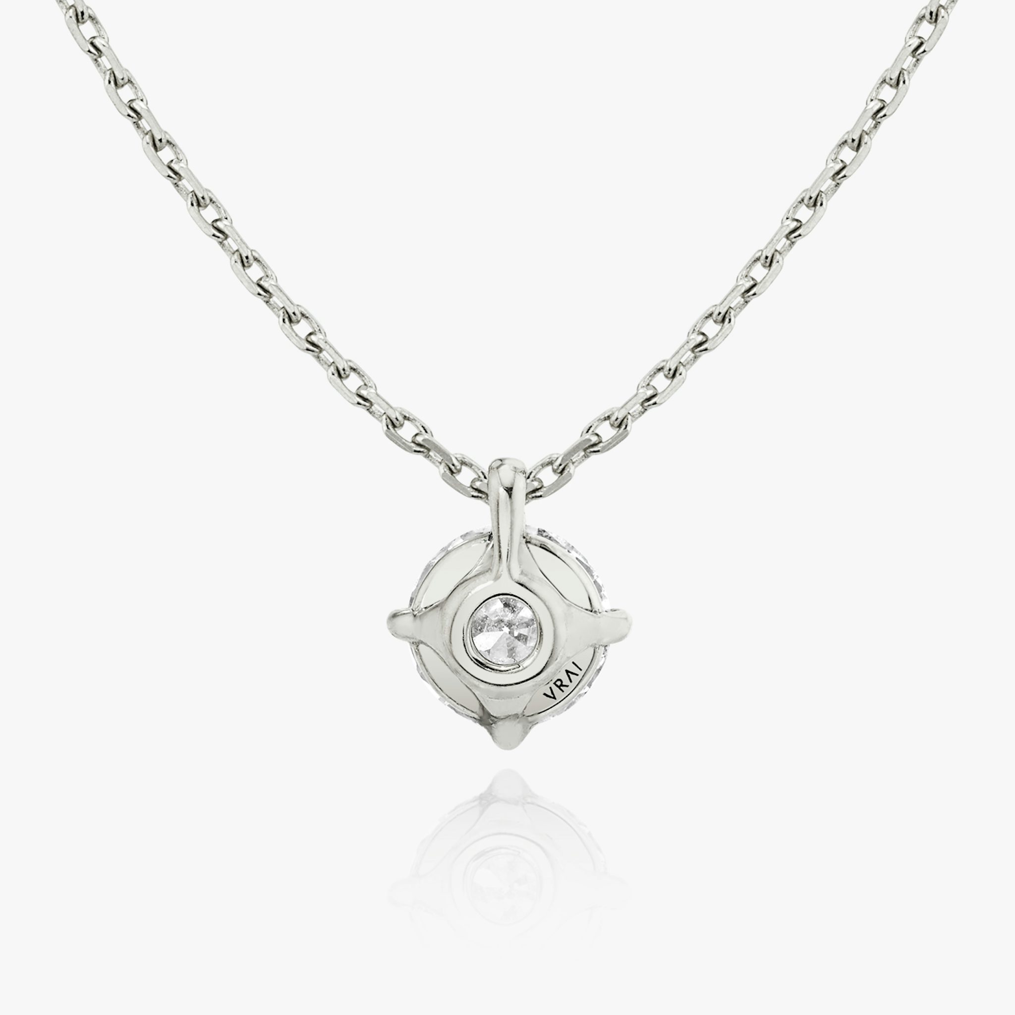 VRAI Solitaire Pendant | Round Brilliant | 14k | White Gold | caratWeight: other | diamondColor: near-colorless