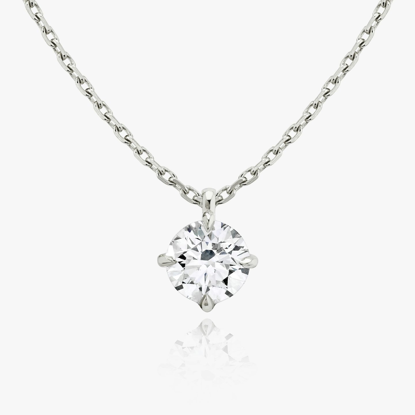 VRAI Solitaire Pendant | Round Brilliant | 14k | White Gold | diamondColor: near-colorless | caratWeight: 0.25ct