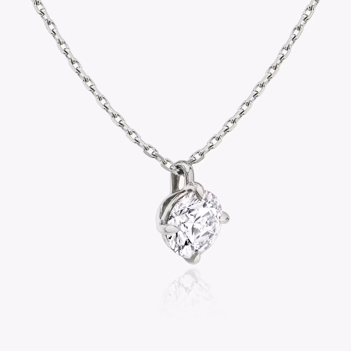 VRAI Solitaire Pendant | Round Brilliant | 14k | White Gold | diamondColor: colorless | caratWeight: 2ct