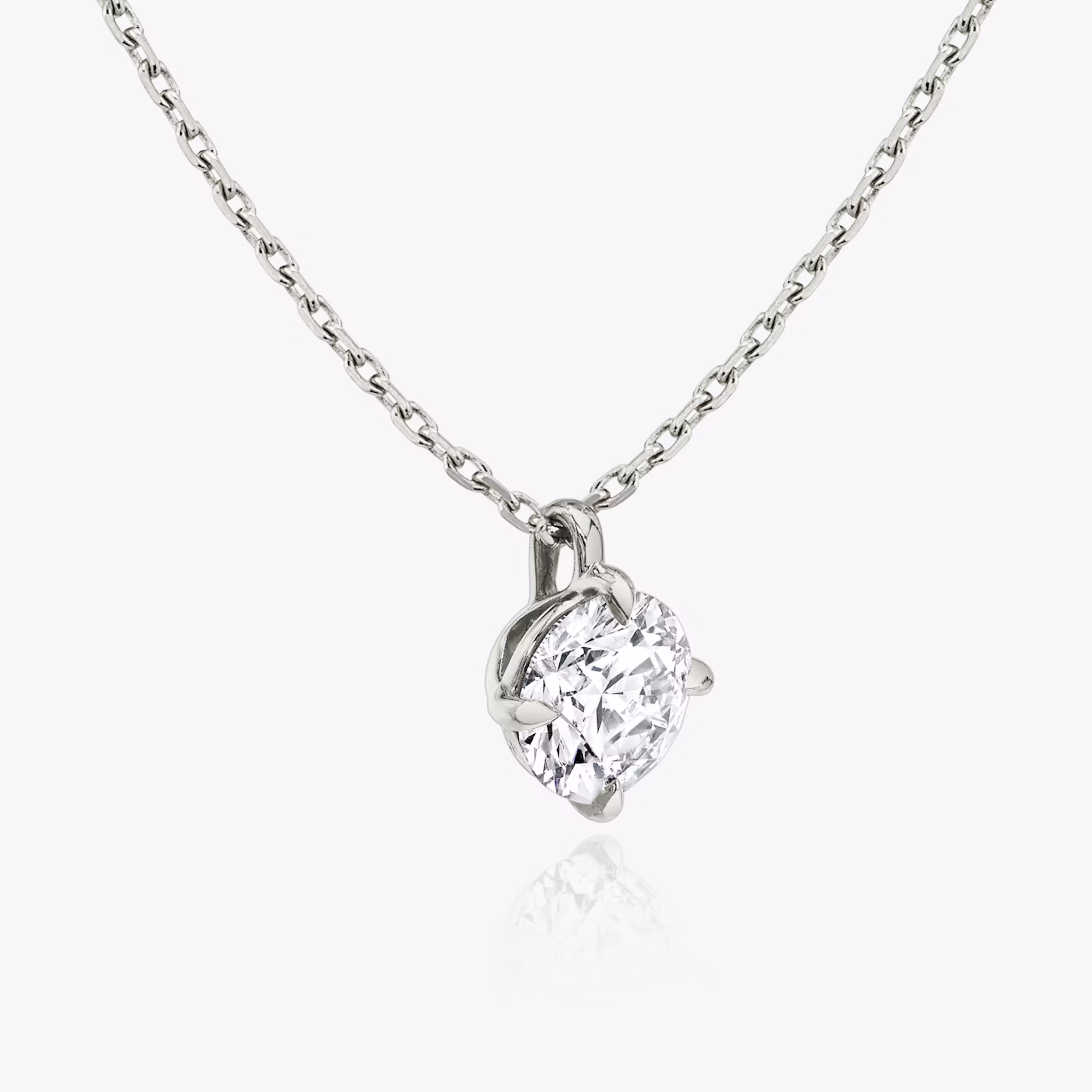 VRAI Solitaire Pendant | Round Brilliant | 14k | White Gold | caratWeight: other | diamondColor: near-colorless