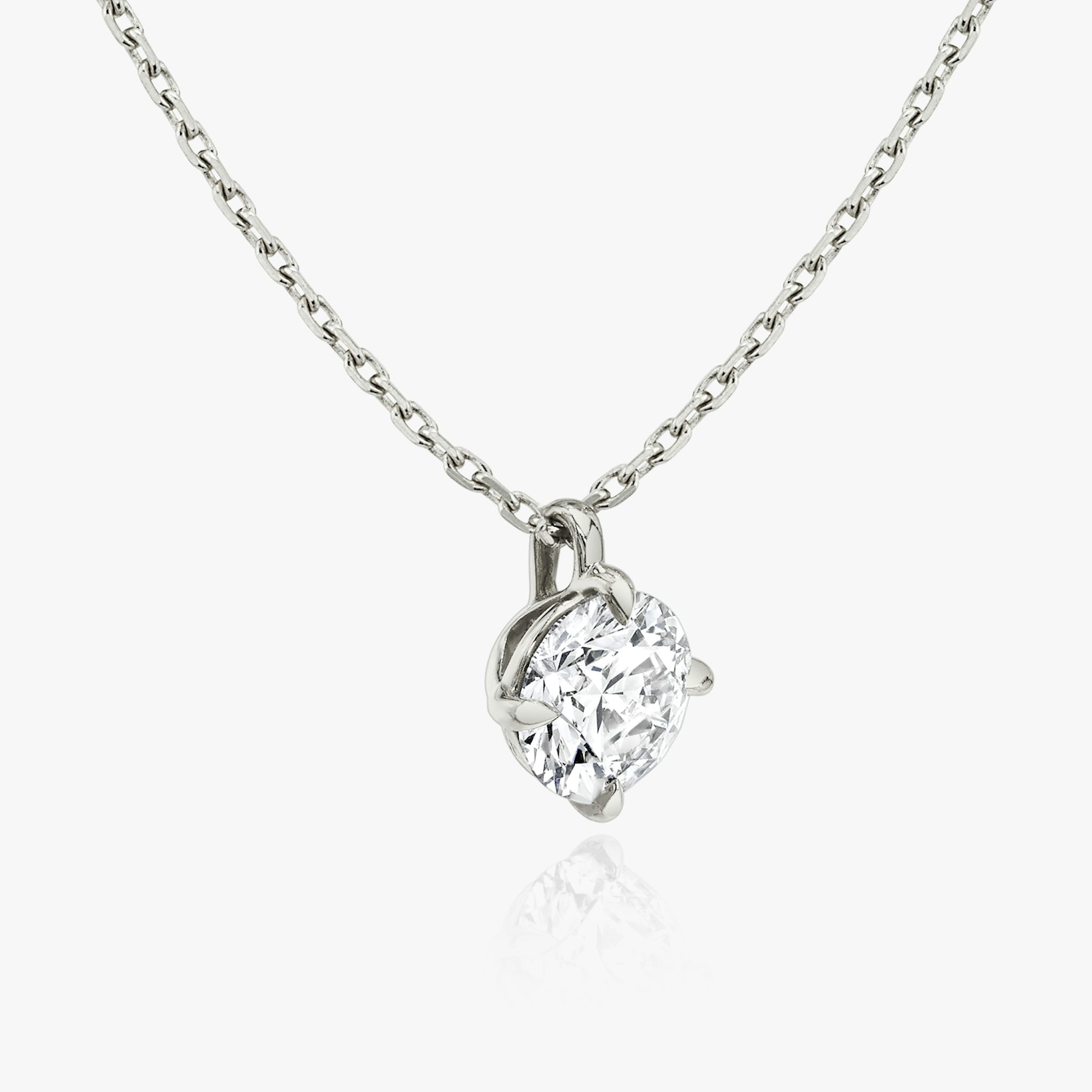 VRAI Solitaire Pendant | Round Brilliant | 14k | White Gold | caratWeight: other | diamondColor: near-colorless