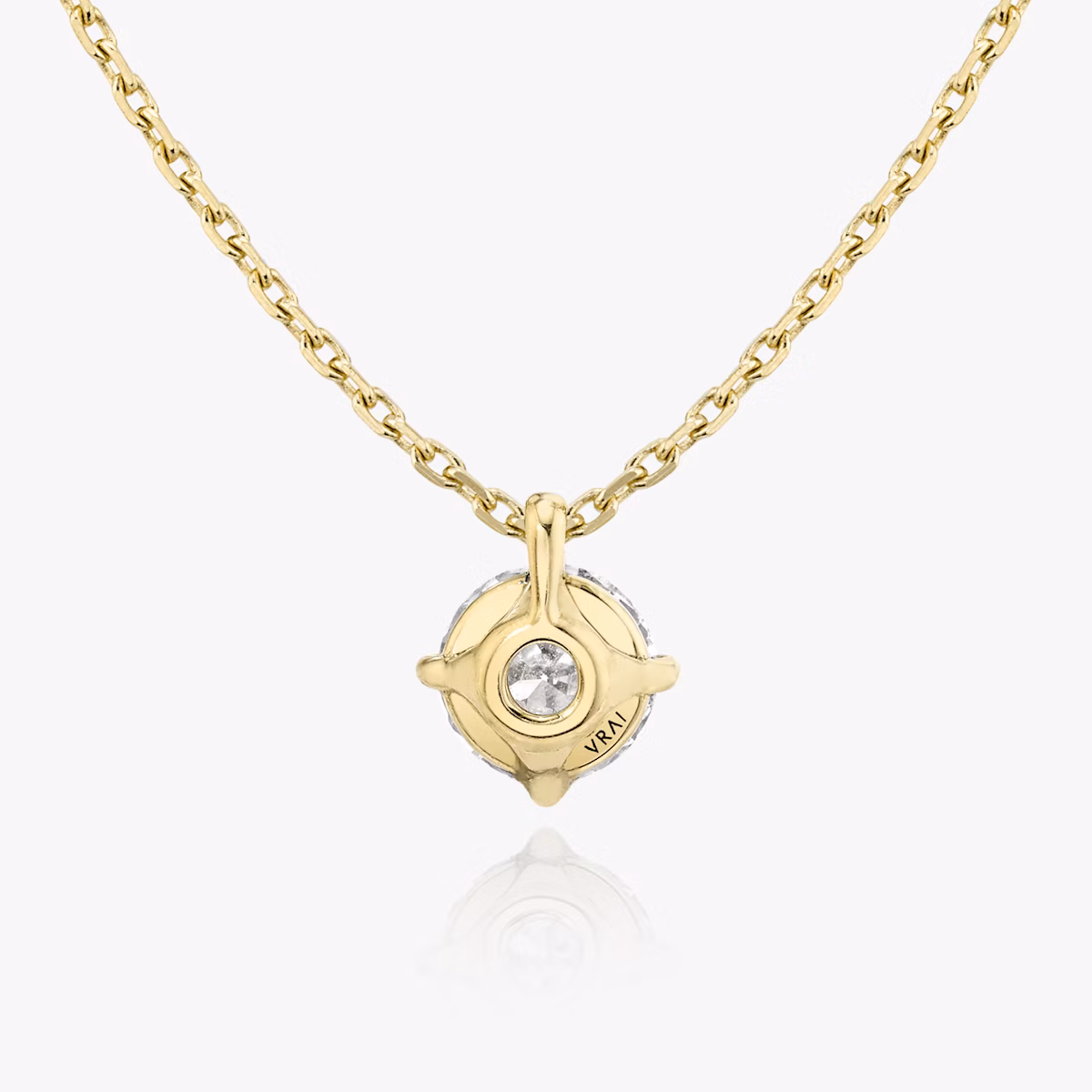 VRAI Solitaire Pendant | Round Brilliant | 14k | Yellow Gold | diamondColor: near-colorless | caratWeight: 0.50ct