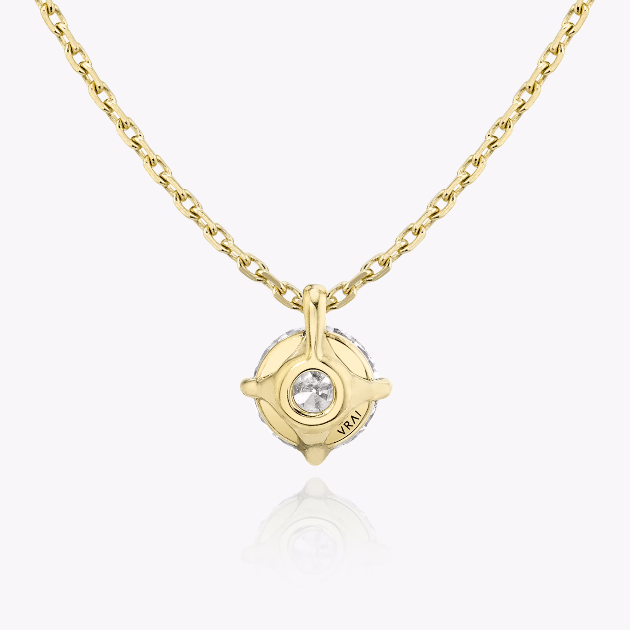 VRAI Solitaire Pendant | Round Brilliant | 14k | Yellow Gold | diamondColor: near-colorless | caratWeight: 0.30ct