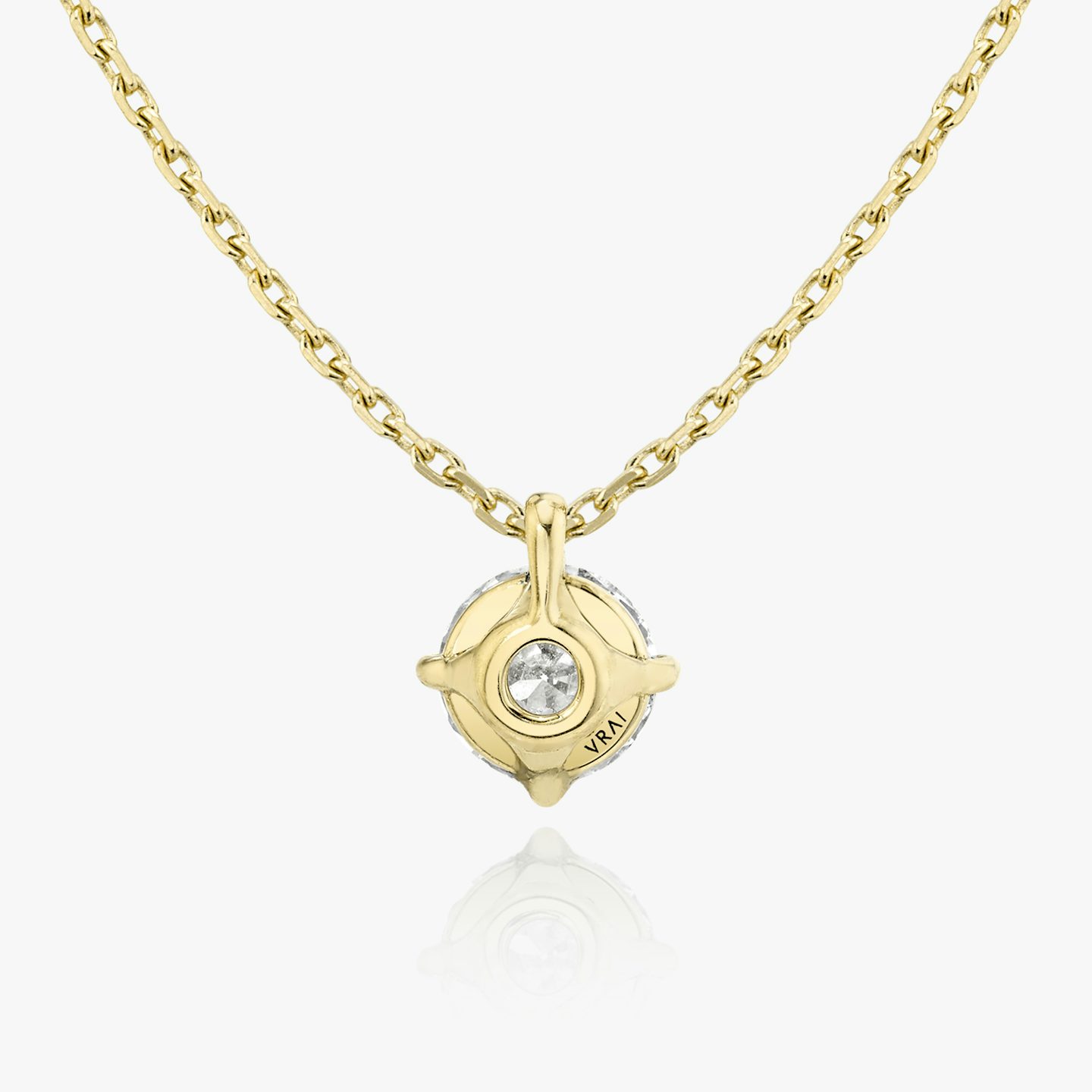 VRAI Solitaire Pendant | Round Brilliant | 14k | Yellow Gold | diamondColor: near-colorless | caratWeight: 1.5ct