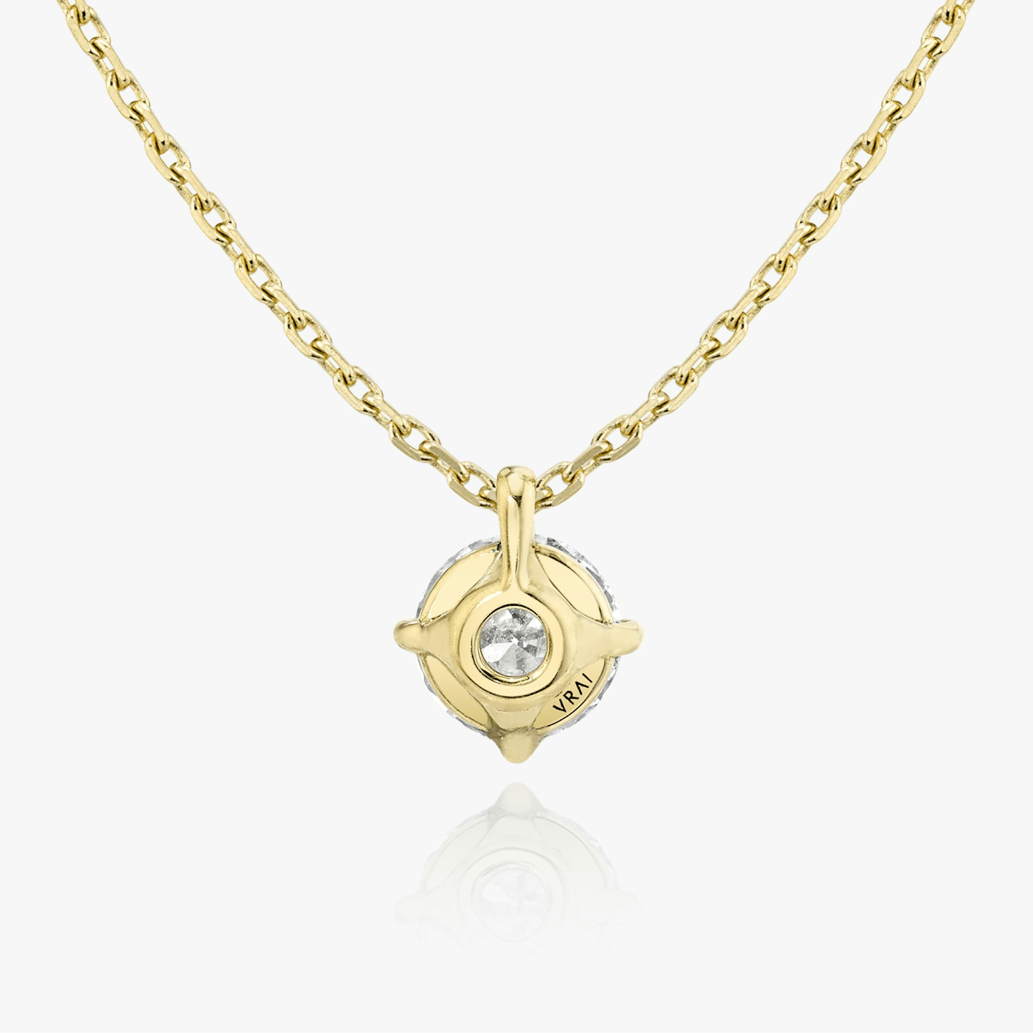 VRAI Solitaire Pendant | Round Brilliant | 14k | Yellow Gold | diamondColor: near-colorless | caratWeight: 0.30ct