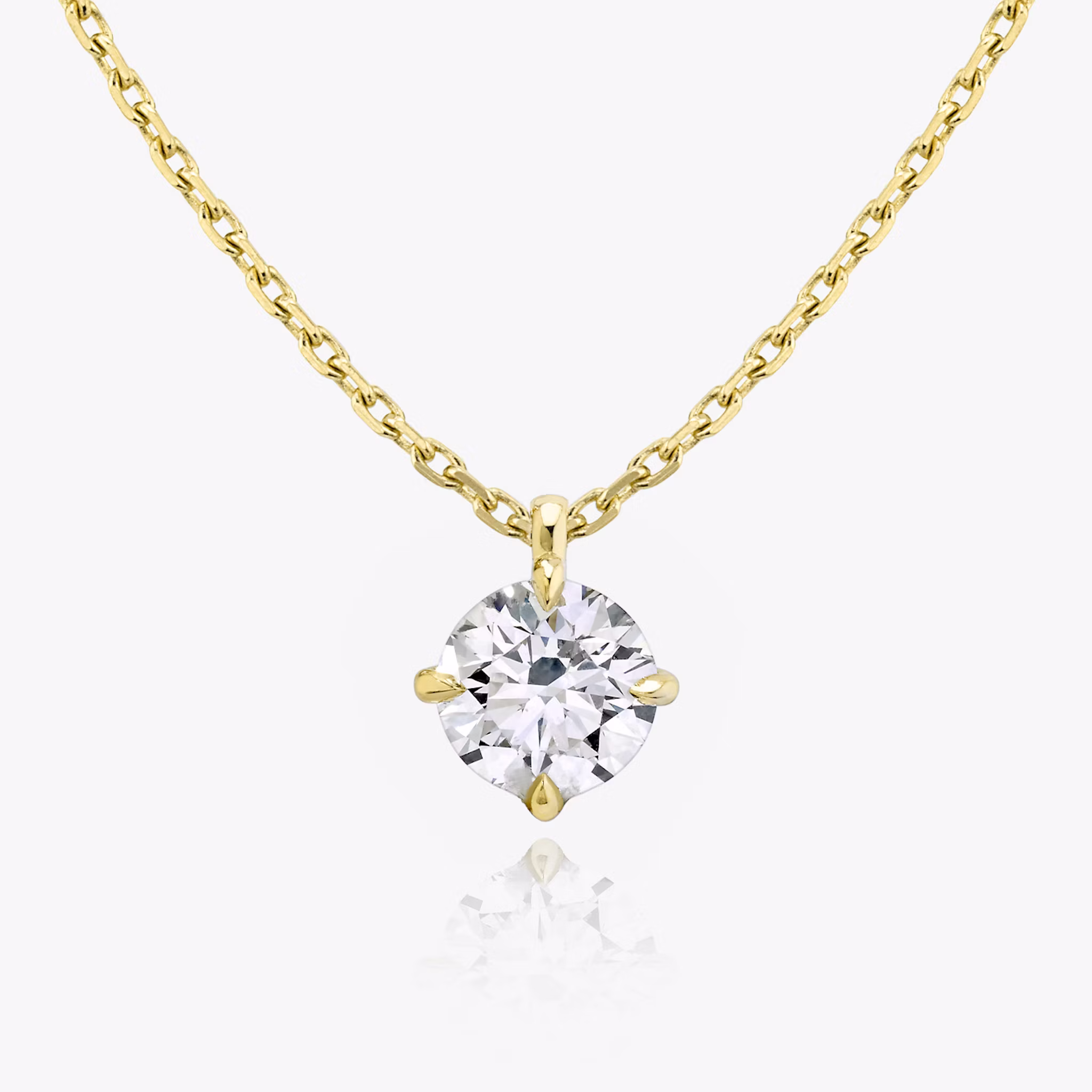 VRAI Solitaire Pendant Round Brilliant | Yellow Gold