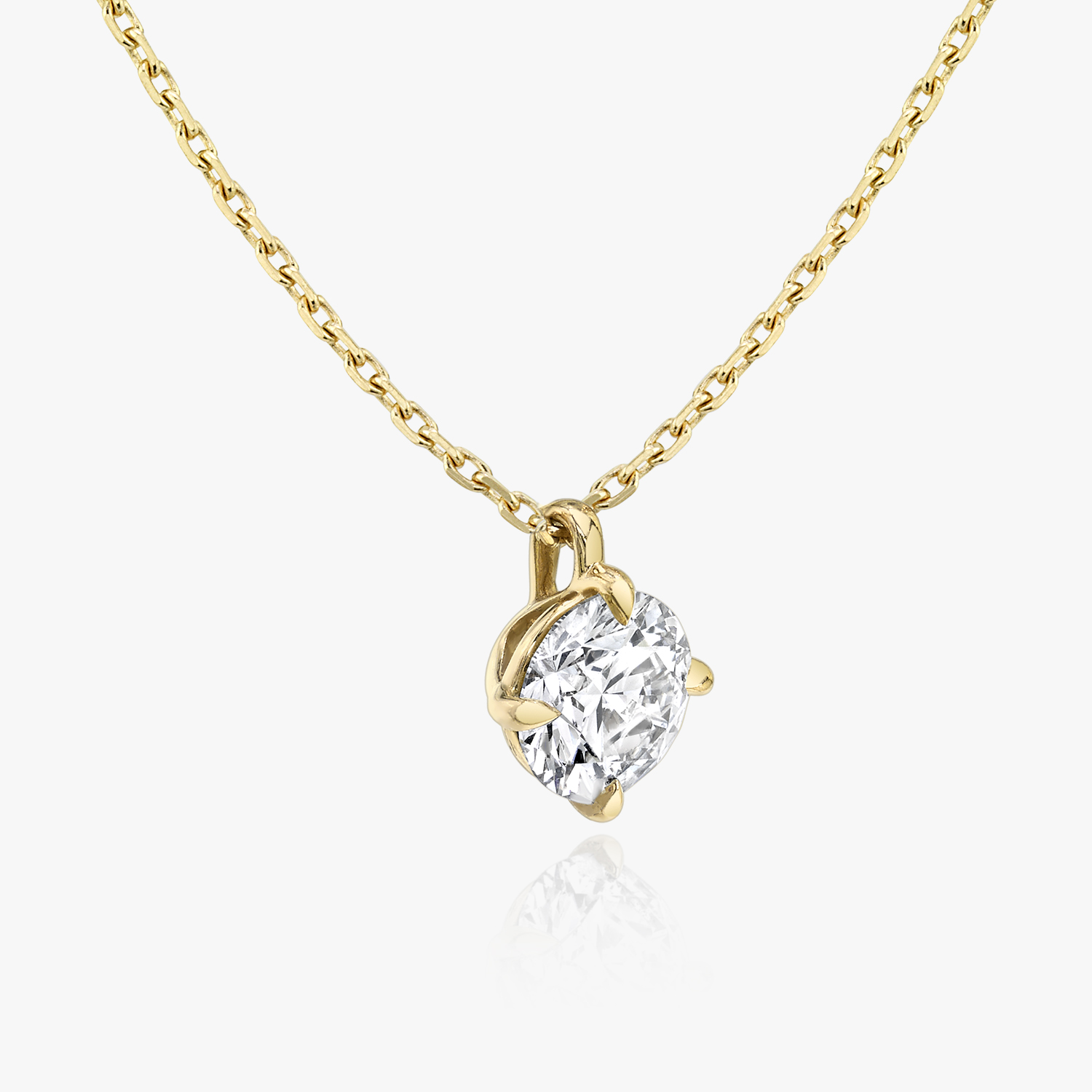 ❗️CLEARANCE❗️vintage 10k yellow gold 3mm round-cut outlet diamond solitaire pendant