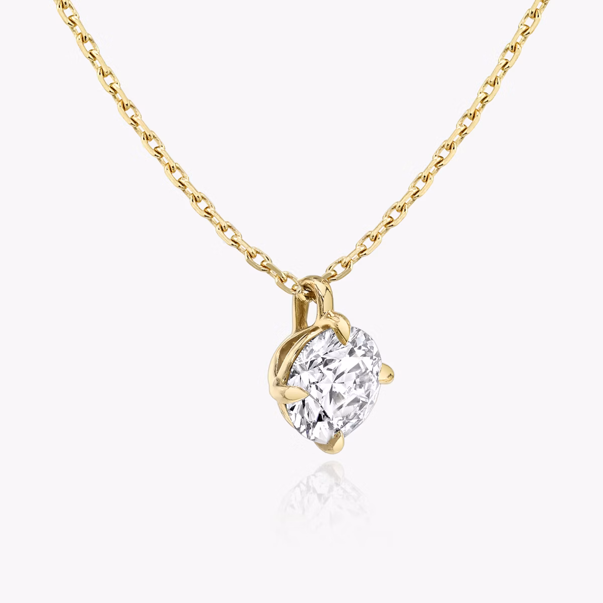 VRAI Solitaire Pendant | Round Brilliant | 14k | Yellow Gold | diamondColor: near-colorless | caratWeight: 0.50ct