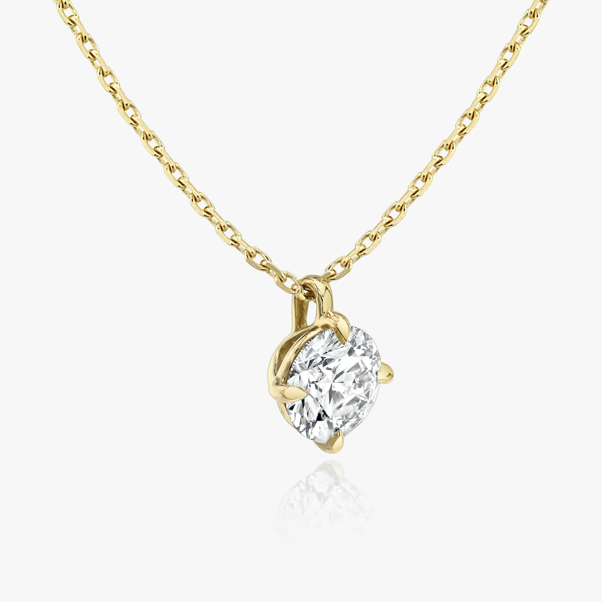 VRAI Solitaire Pendant | Round Brilliant | 14k | Yellow Gold | diamondColor: near-colorless | caratWeight: 0.30ct