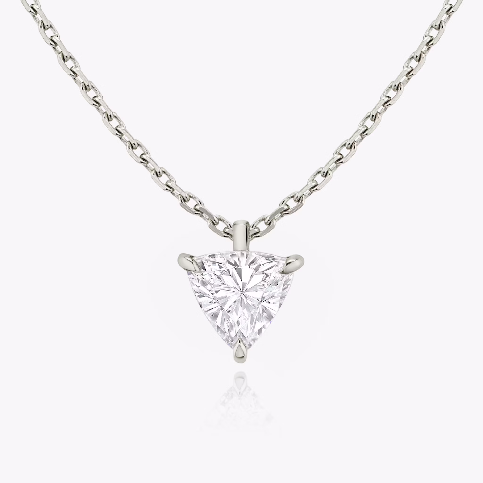 VRAI Solitaire Pendant Trillion | White Gold