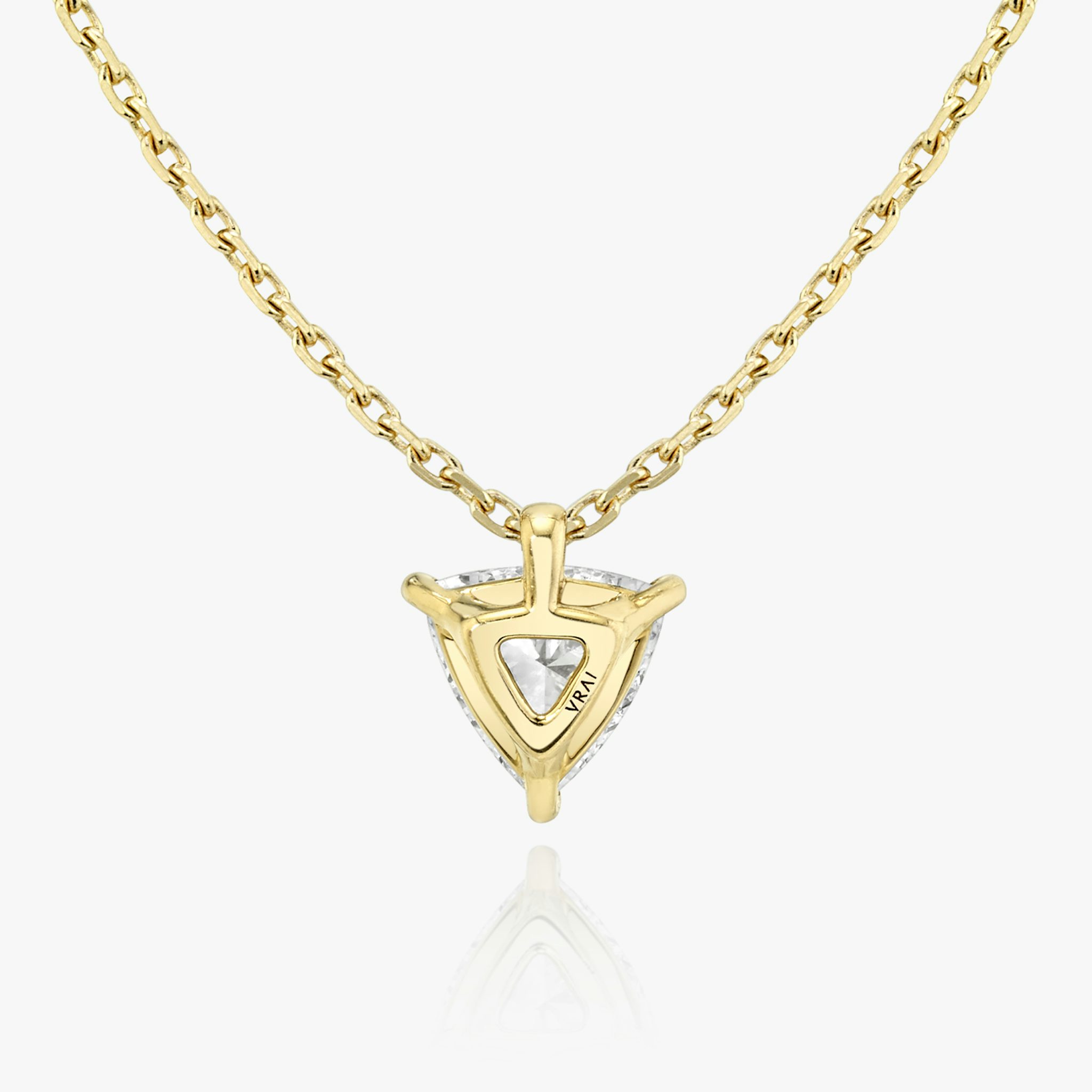 VRAI Solitaire Pendant | Trillion | 14k | Yellow Gold | caratWeight: 0.25ct