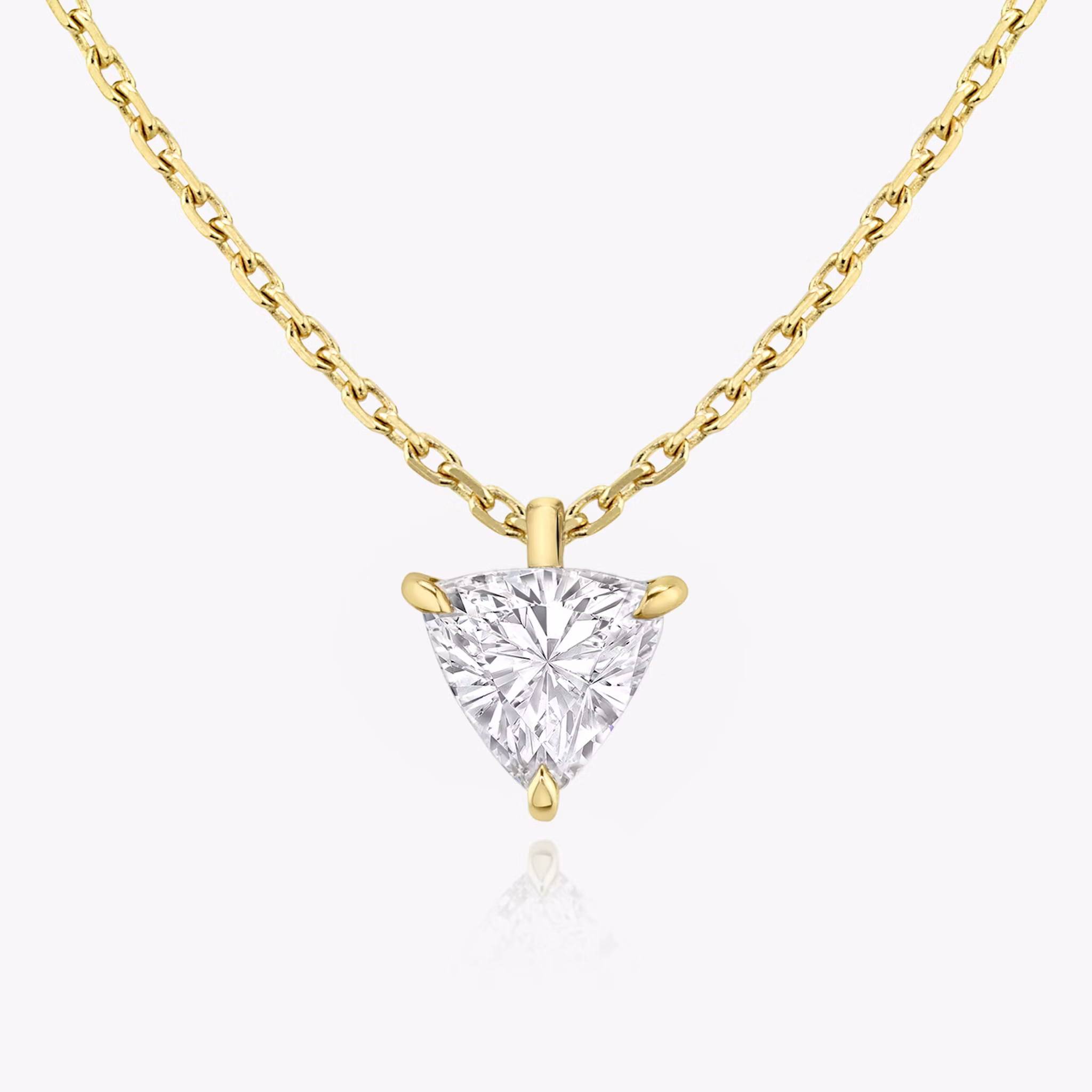 VRAI Solitaire Pendant Trillion | Yellow Gold