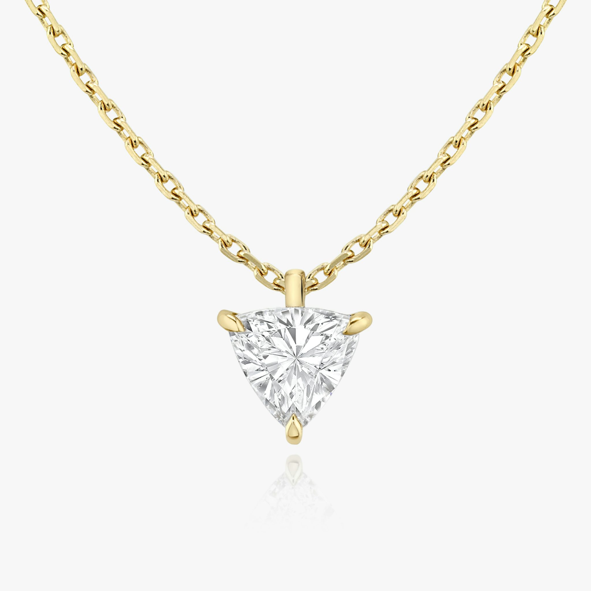 VRAI Solitaire Pendant | Trillion | 14k | Yellow Gold | caratWeight: 0.25ct