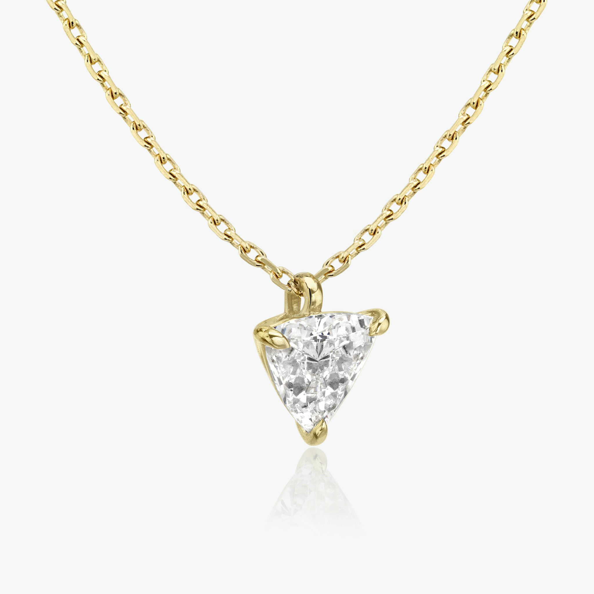 VRAI Solitaire Pendant | Trillion | 14k | Yellow Gold | caratWeight: 0.25ct