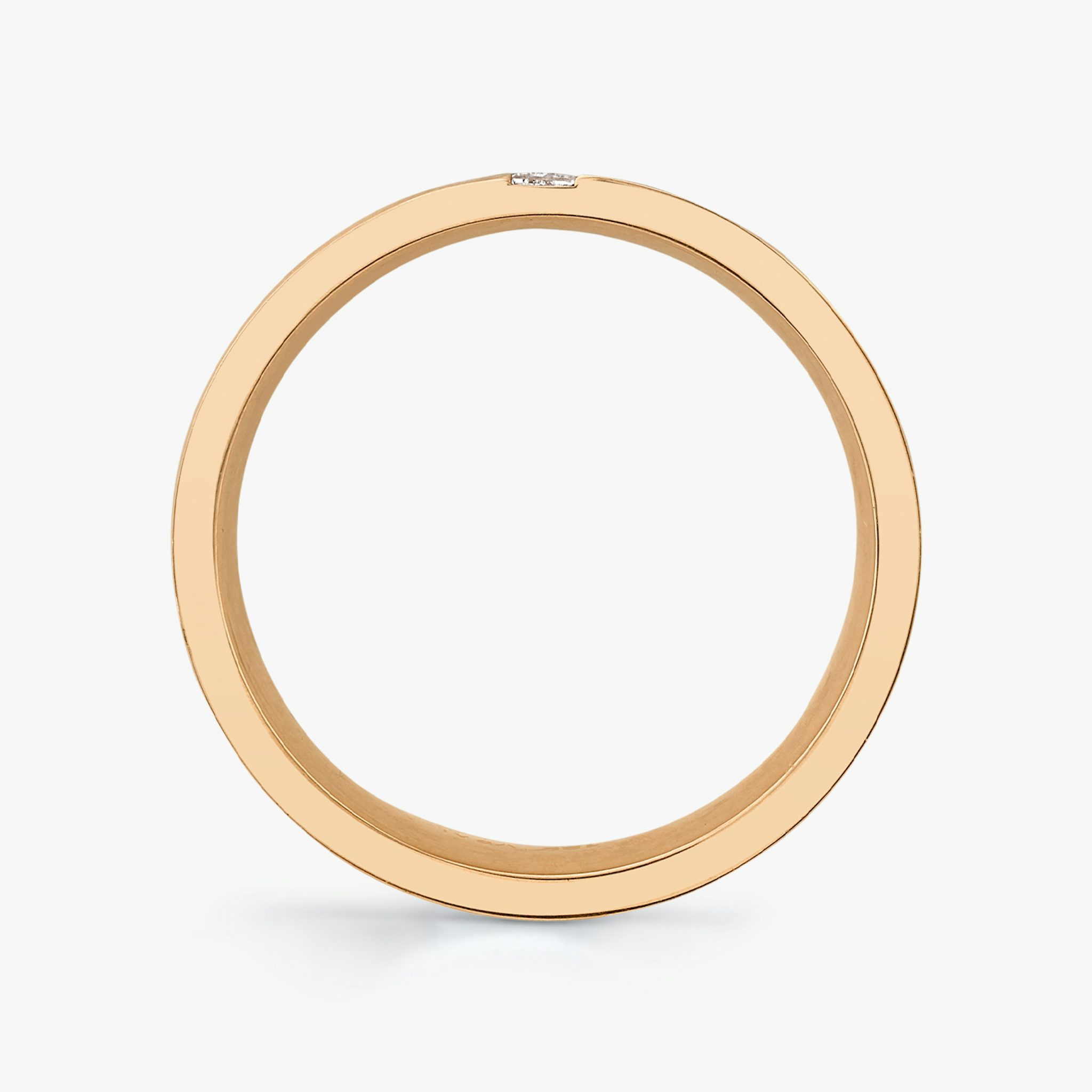 Brushed Baguette Band | Baguette | 14k | Rose Gold