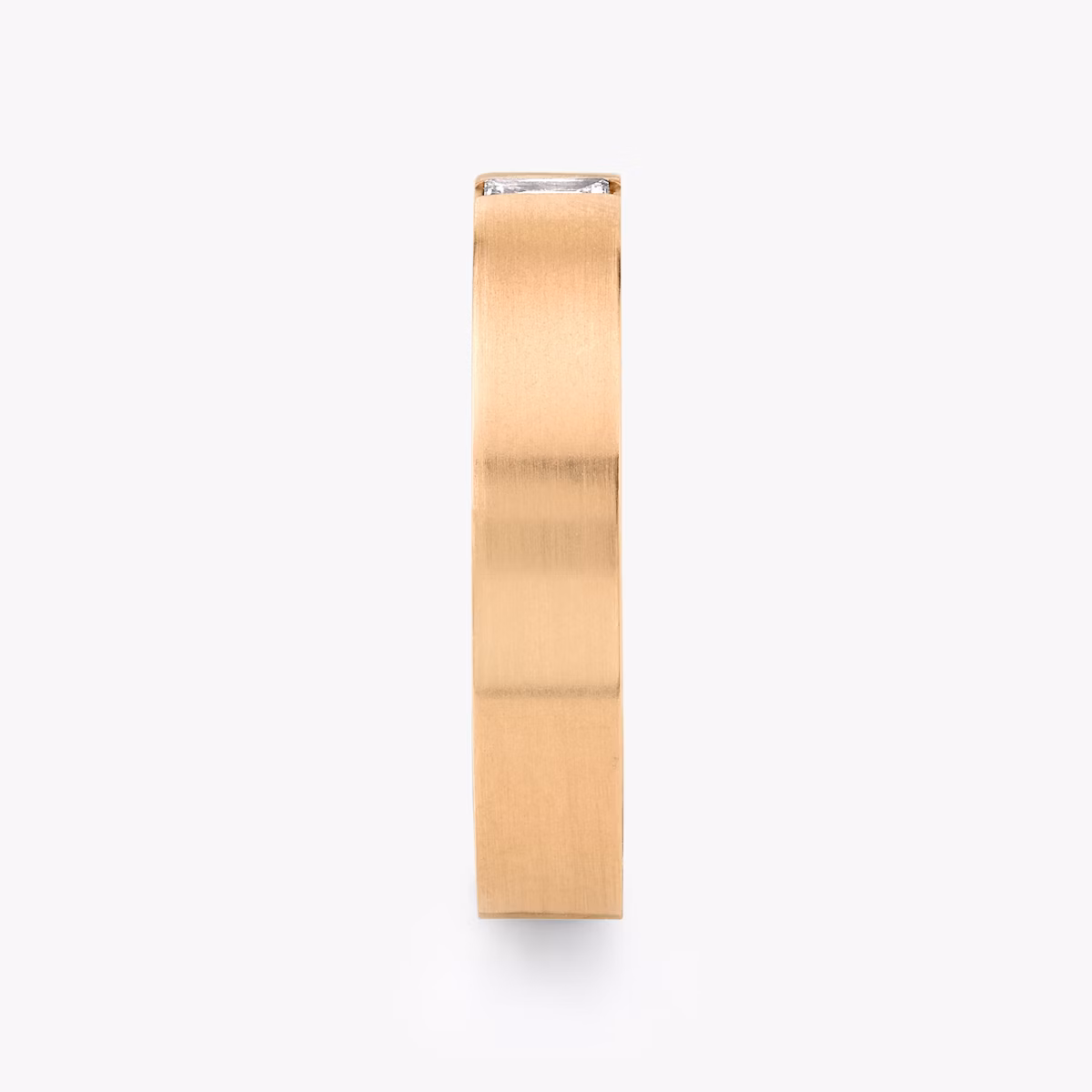 Brushed Baguette Band | Baguette | 14k | Rose Gold