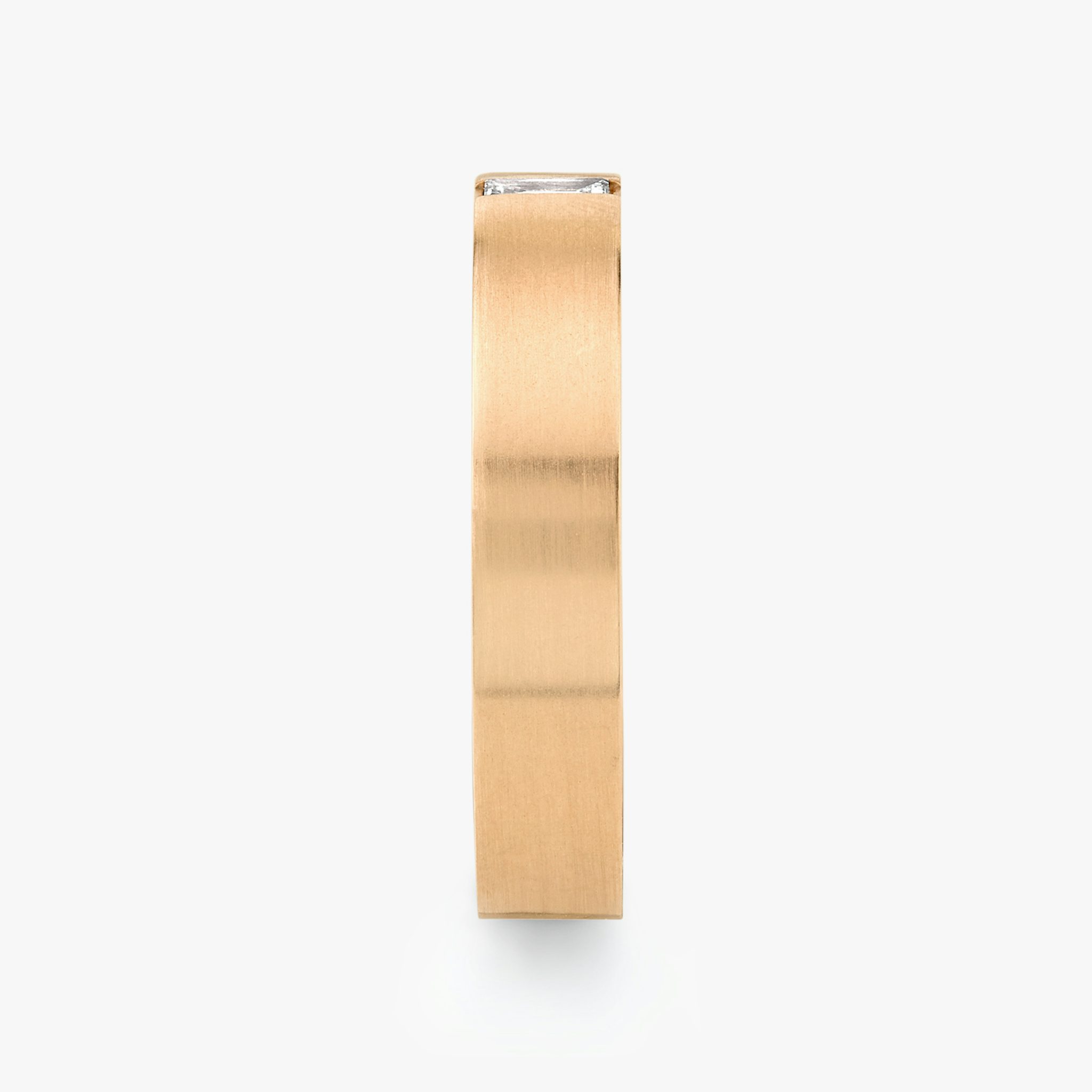 Brushed Baguette Band | Baguette | 14k | Rose Gold
