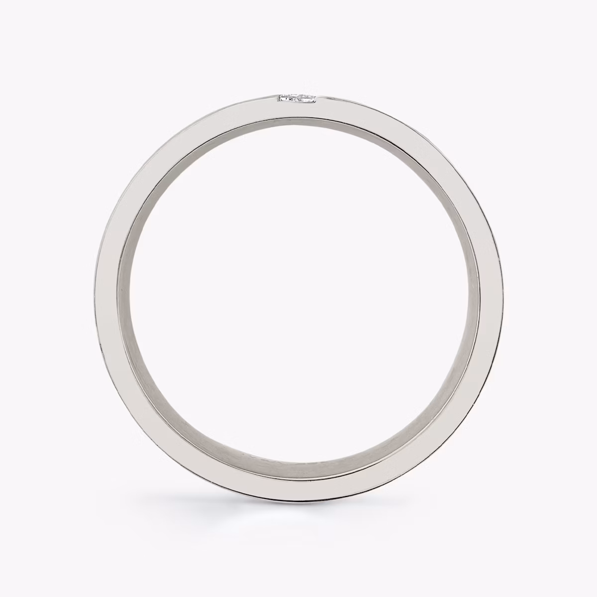 Brushed Baguette Band | Baguette | Platinum
