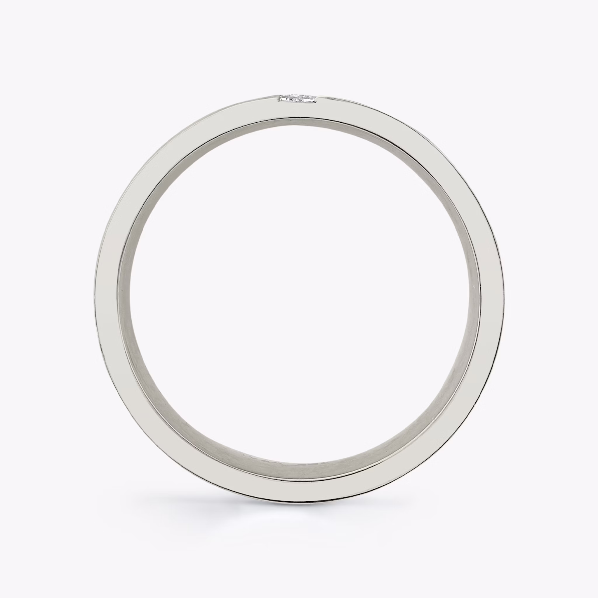 Brushed Baguette Band | Baguette | 18k | White Gold