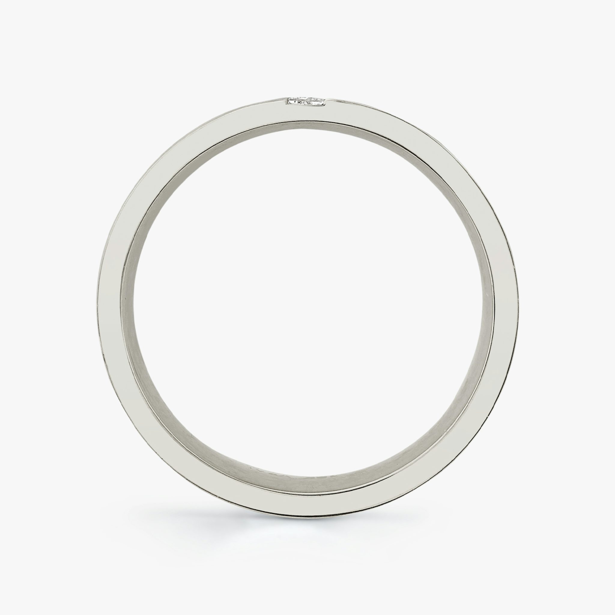 Brushed Baguette Band | Baguette | 18k | White Gold